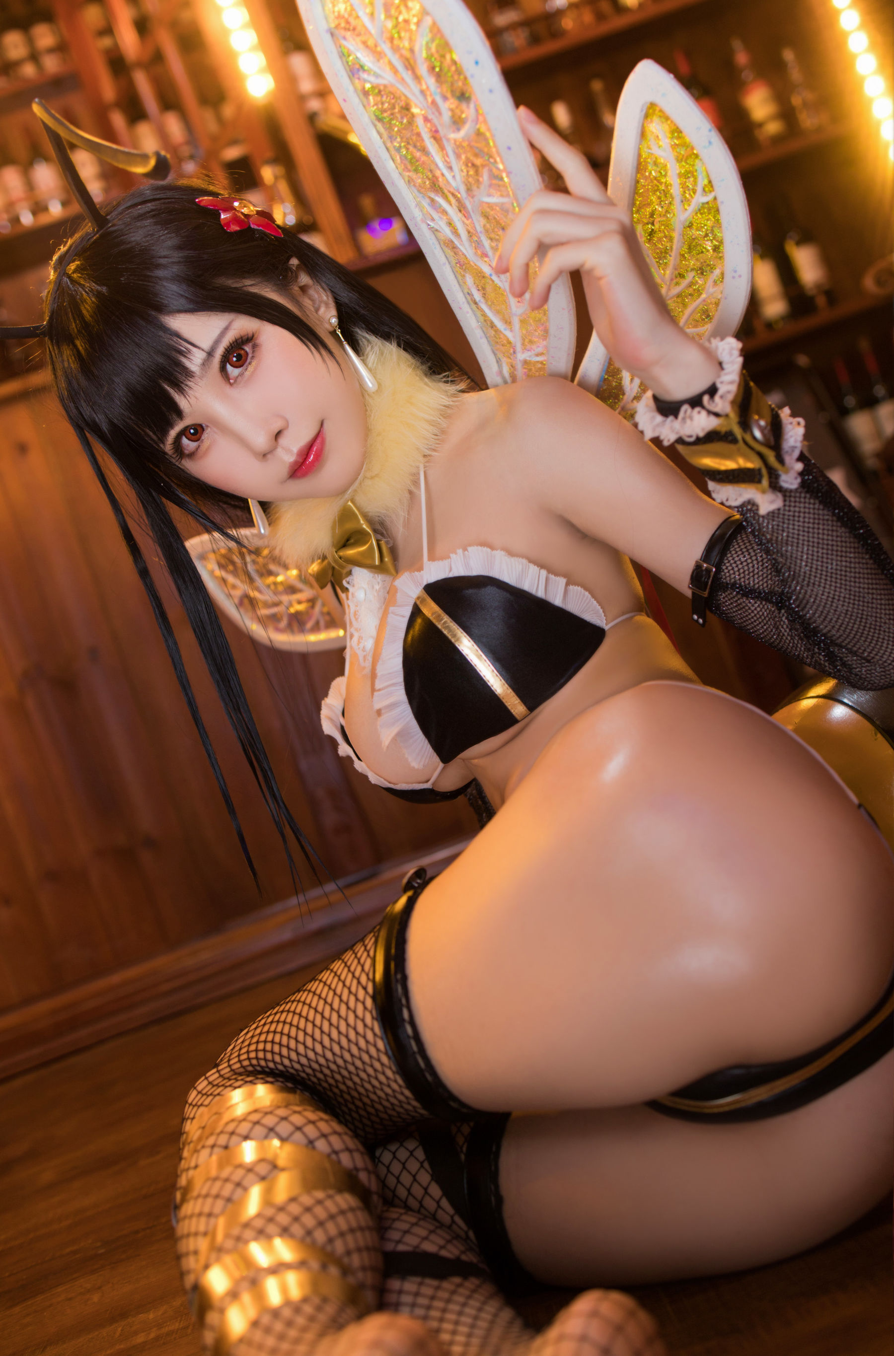 [Cosplay] 动漫博主水淼aqua - 黑皮蜜蜂