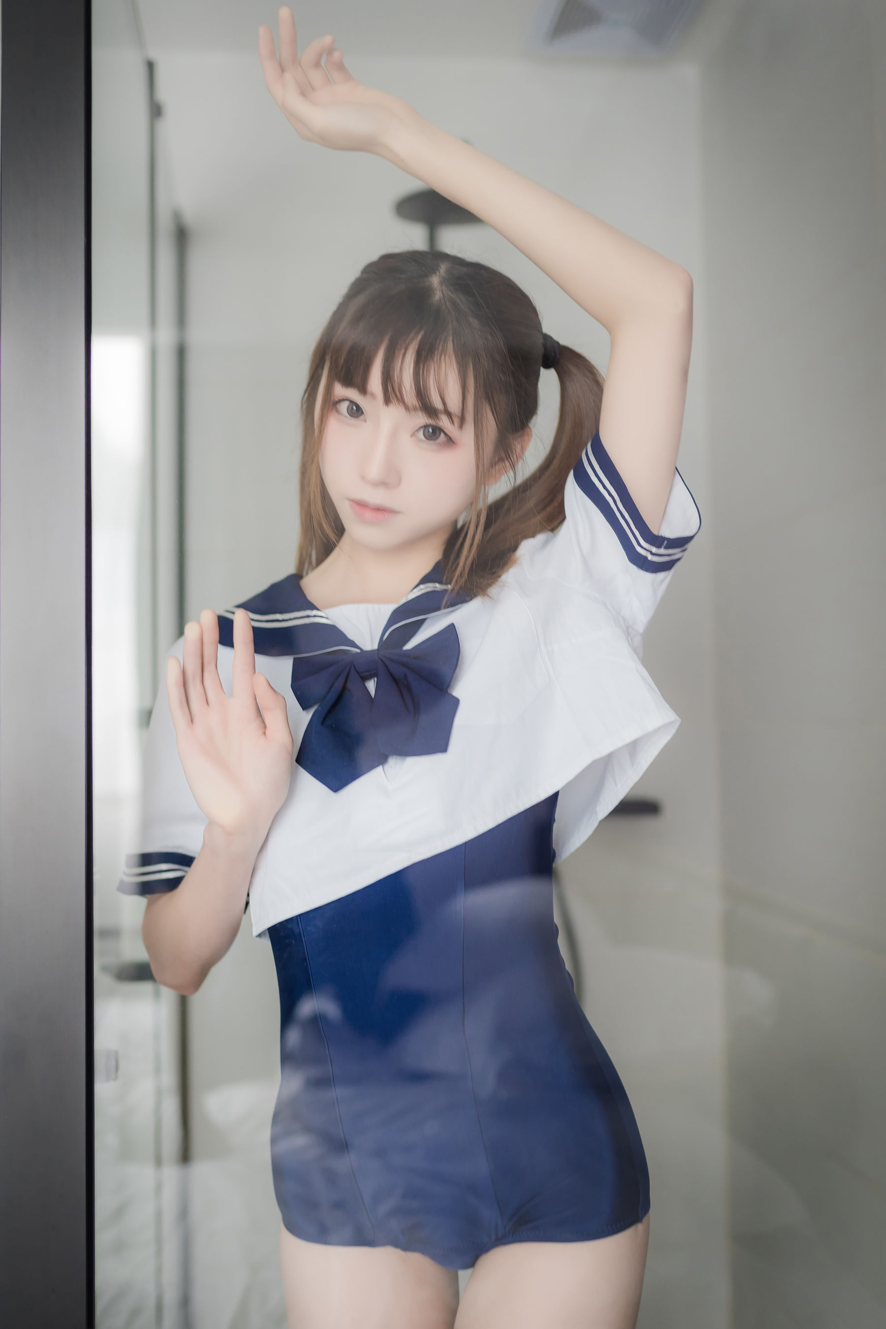 [Cosplay] 动漫博主Kitaro_绮太郎 - 泳装JK
