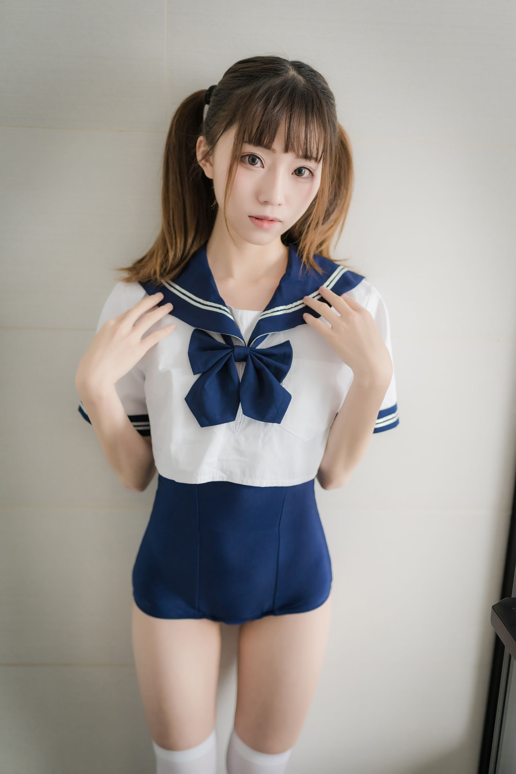 [Cosplay] 动漫博主Kitaro_绮太郎 - 泳装JK