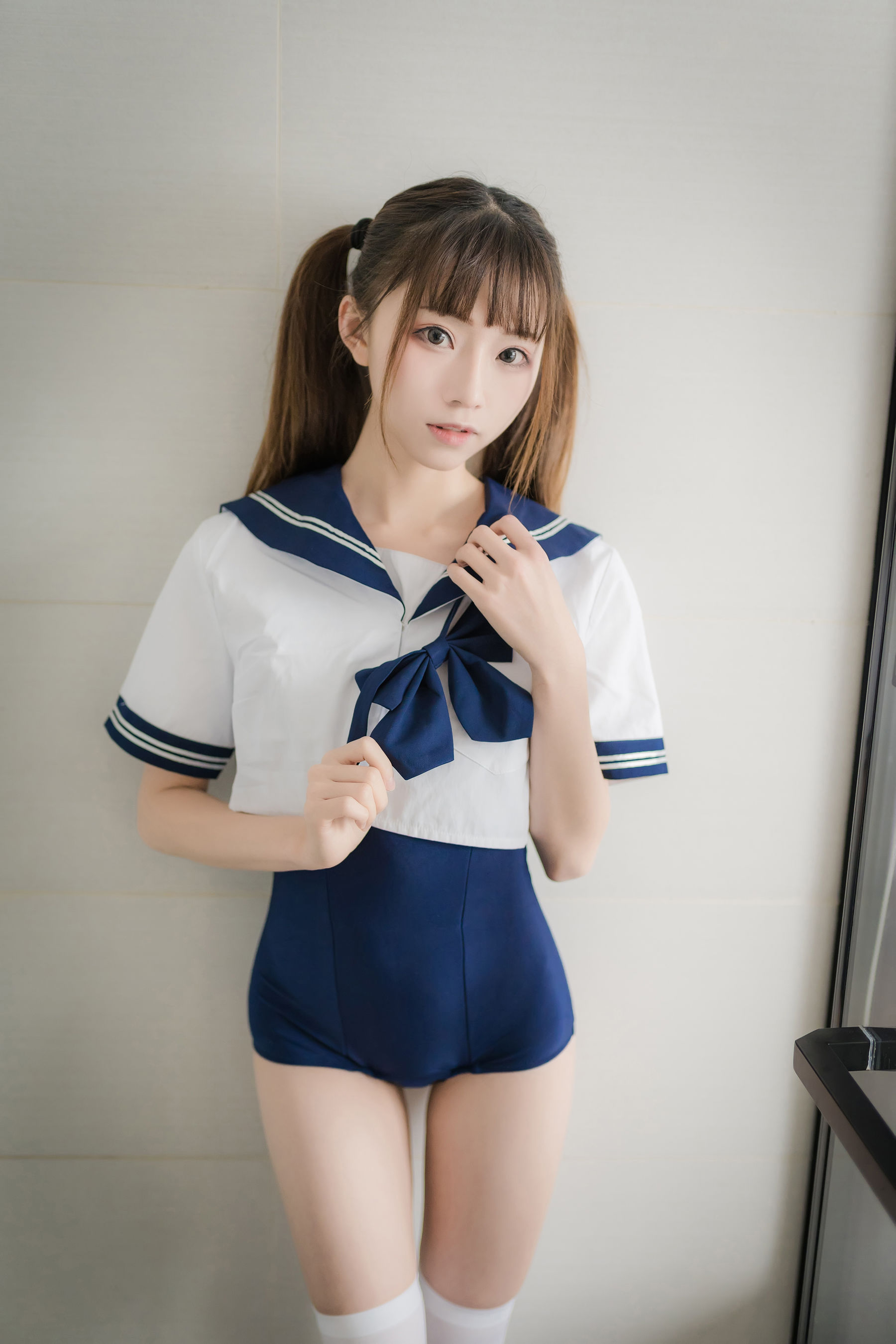 [Cosplay] 动漫博主Kitaro_绮太郎 - 泳装JK