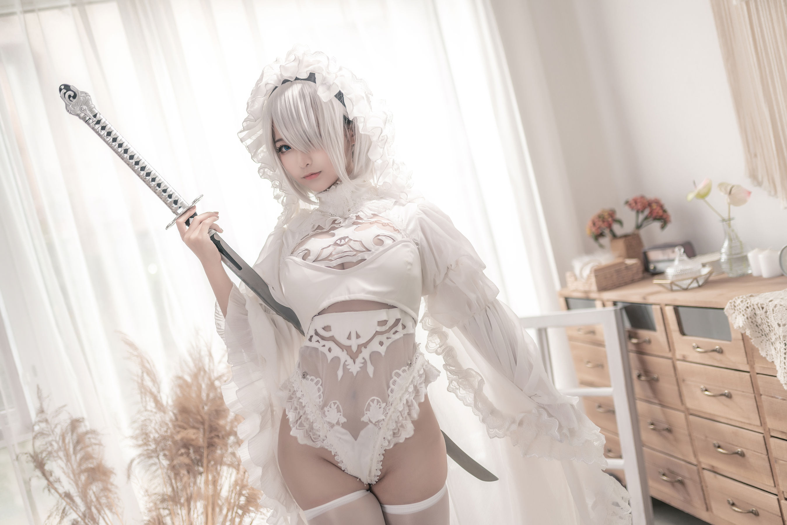 [Cosplay] 动漫博主蠢沫沫 - 尼尔纪元 白花嫁