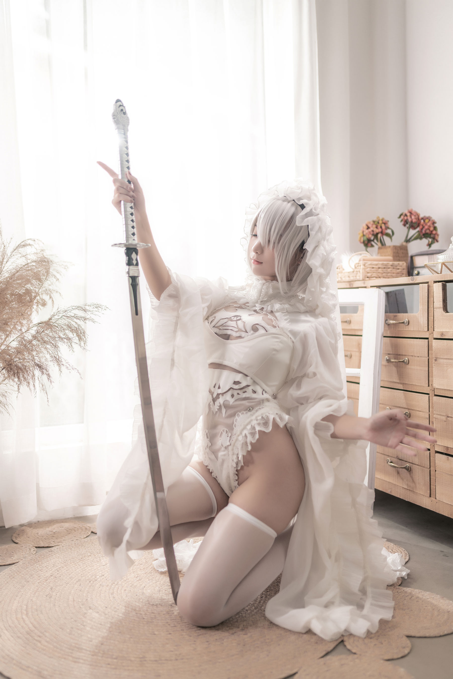 [Cosplay] 动漫博主蠢沫沫 - 尼尔纪元 白花嫁
