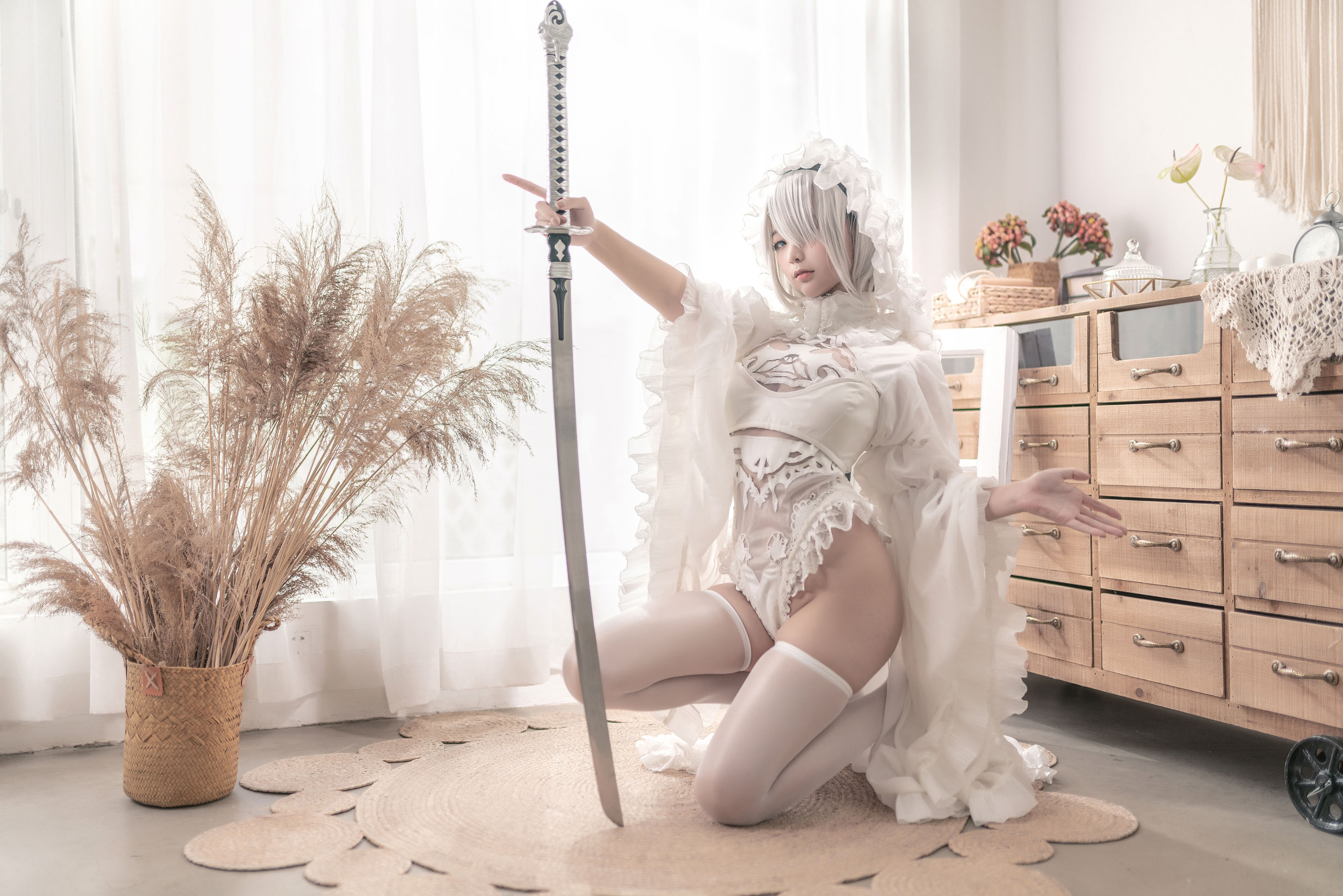 [Cosplay] 动漫博主蠢沫沫 - 尼尔纪元 白花嫁