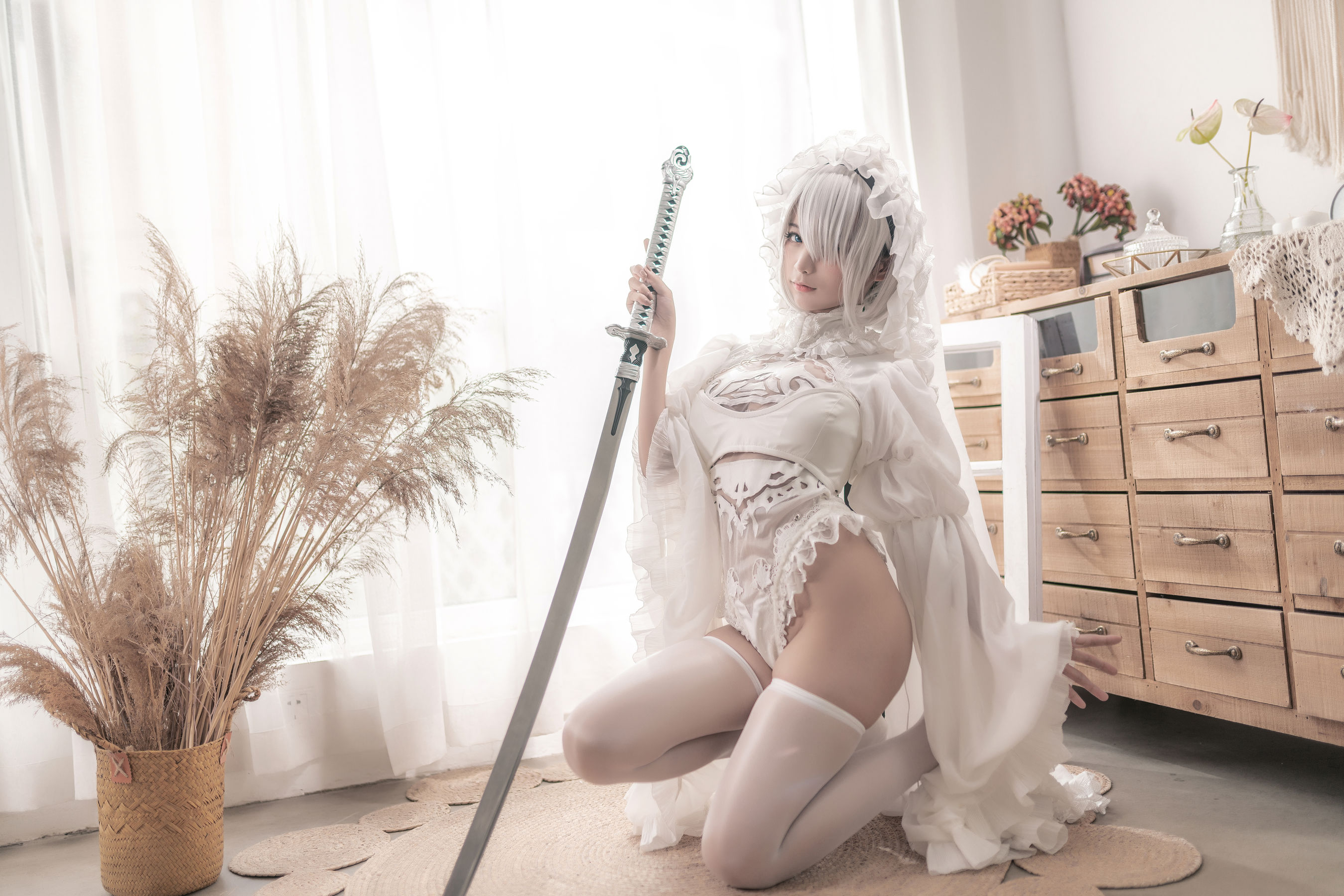 [Cosplay] 动漫博主蠢沫沫 - 尼尔纪元 白花嫁