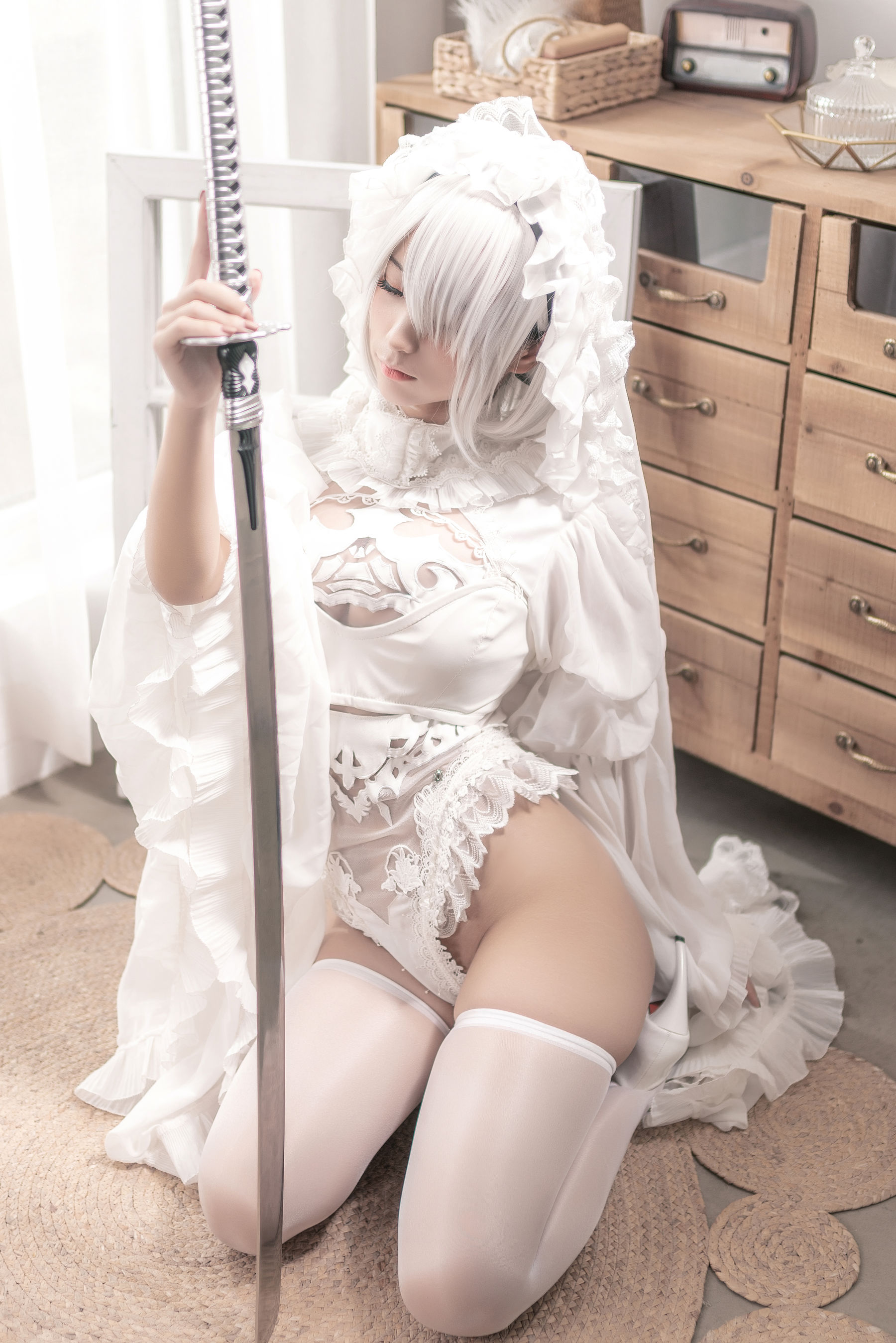 [Cosplay] 动漫博主蠢沫沫 - 尼尔纪元 白花嫁