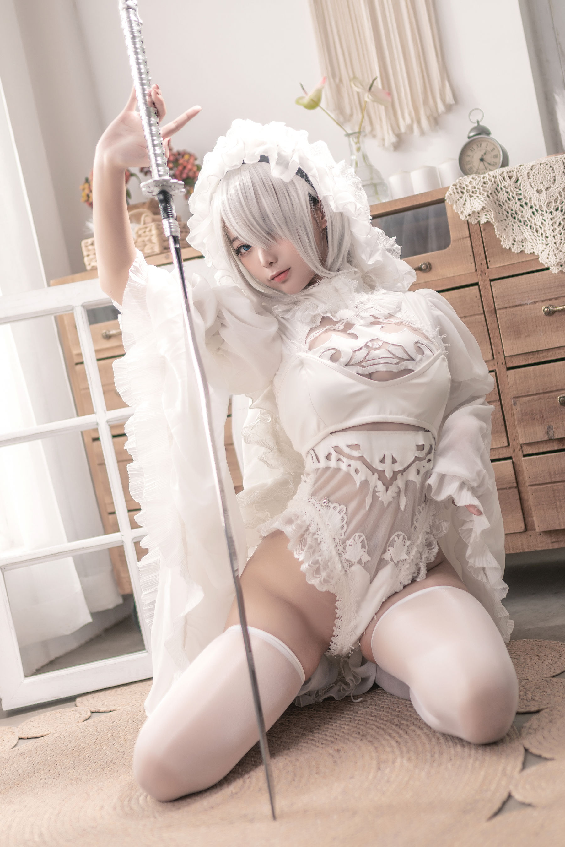 [Cosplay] 动漫博主蠢沫沫 - 尼尔纪元 白花嫁