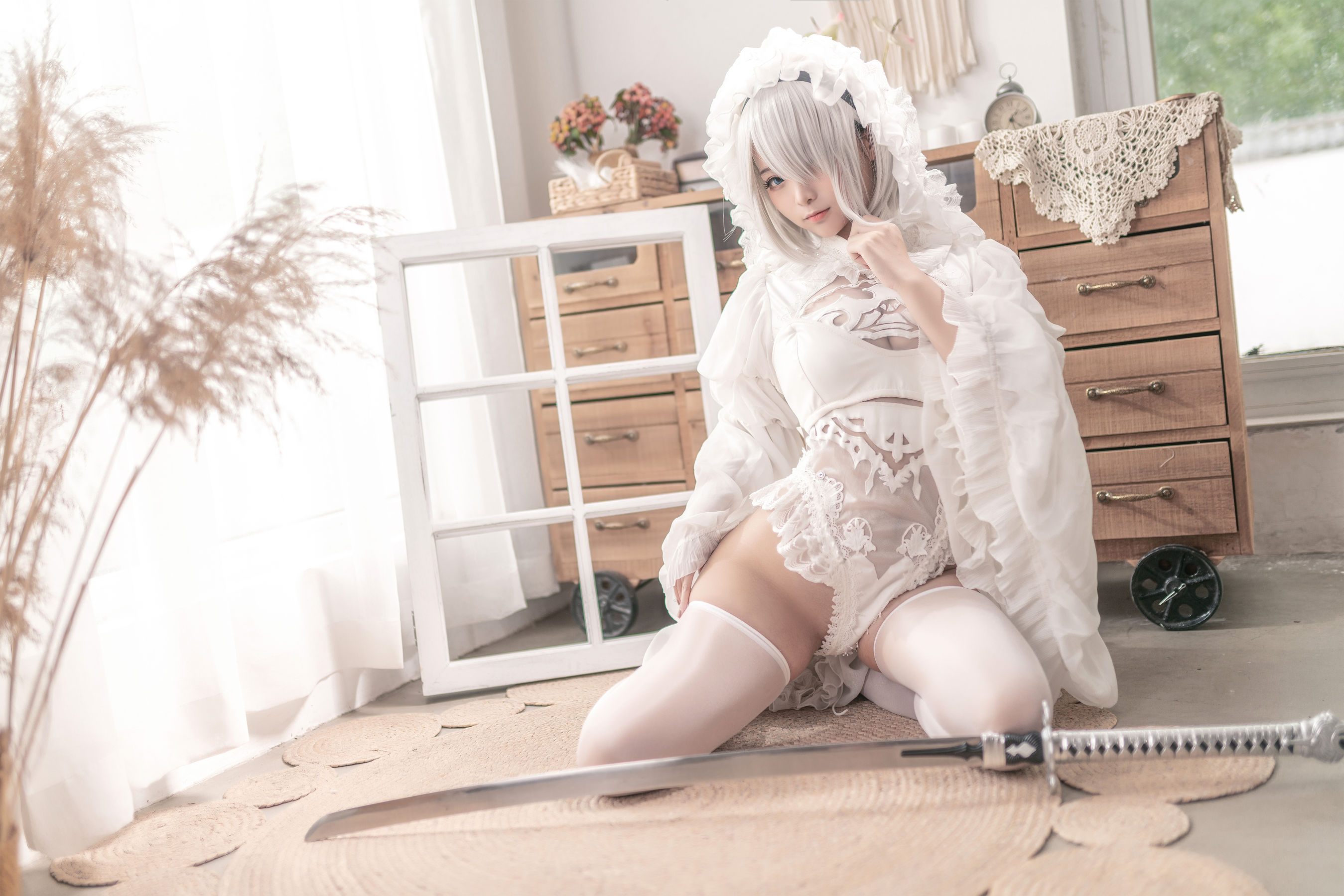 [Cosplay] 动漫博主蠢沫沫 - 尼尔纪元 白花嫁