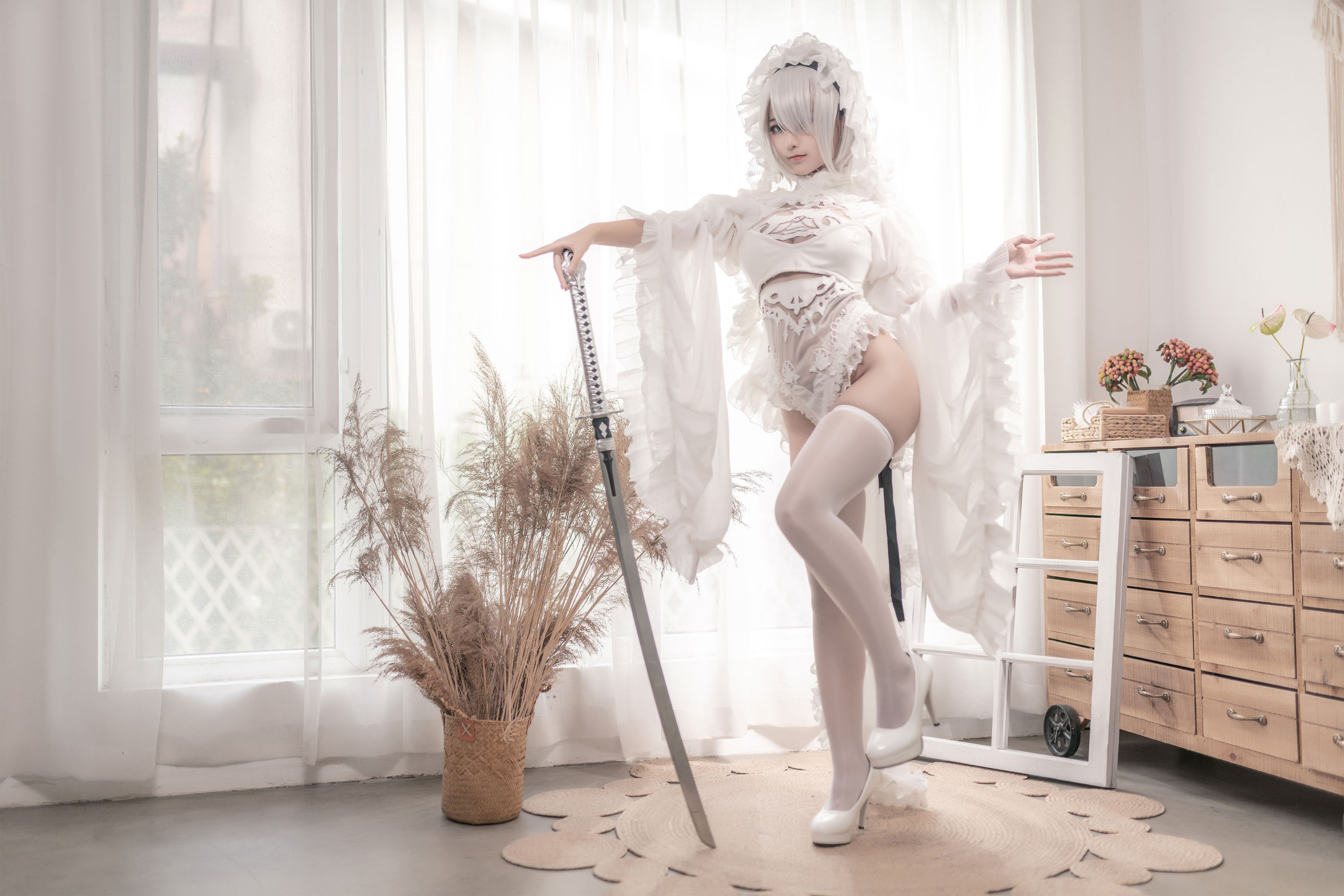 [Cosplay] 动漫博主蠢沫沫 - 尼尔纪元 白花嫁