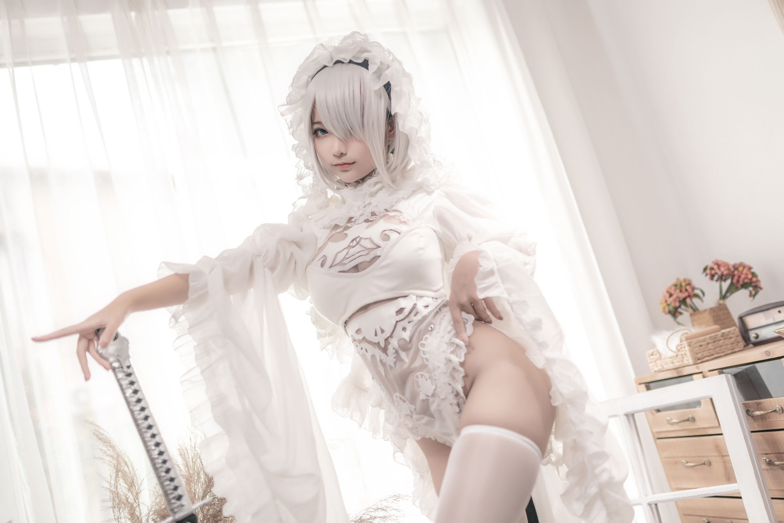 [Cosplay] 动漫博主蠢沫沫 - 尼尔纪元 白花嫁