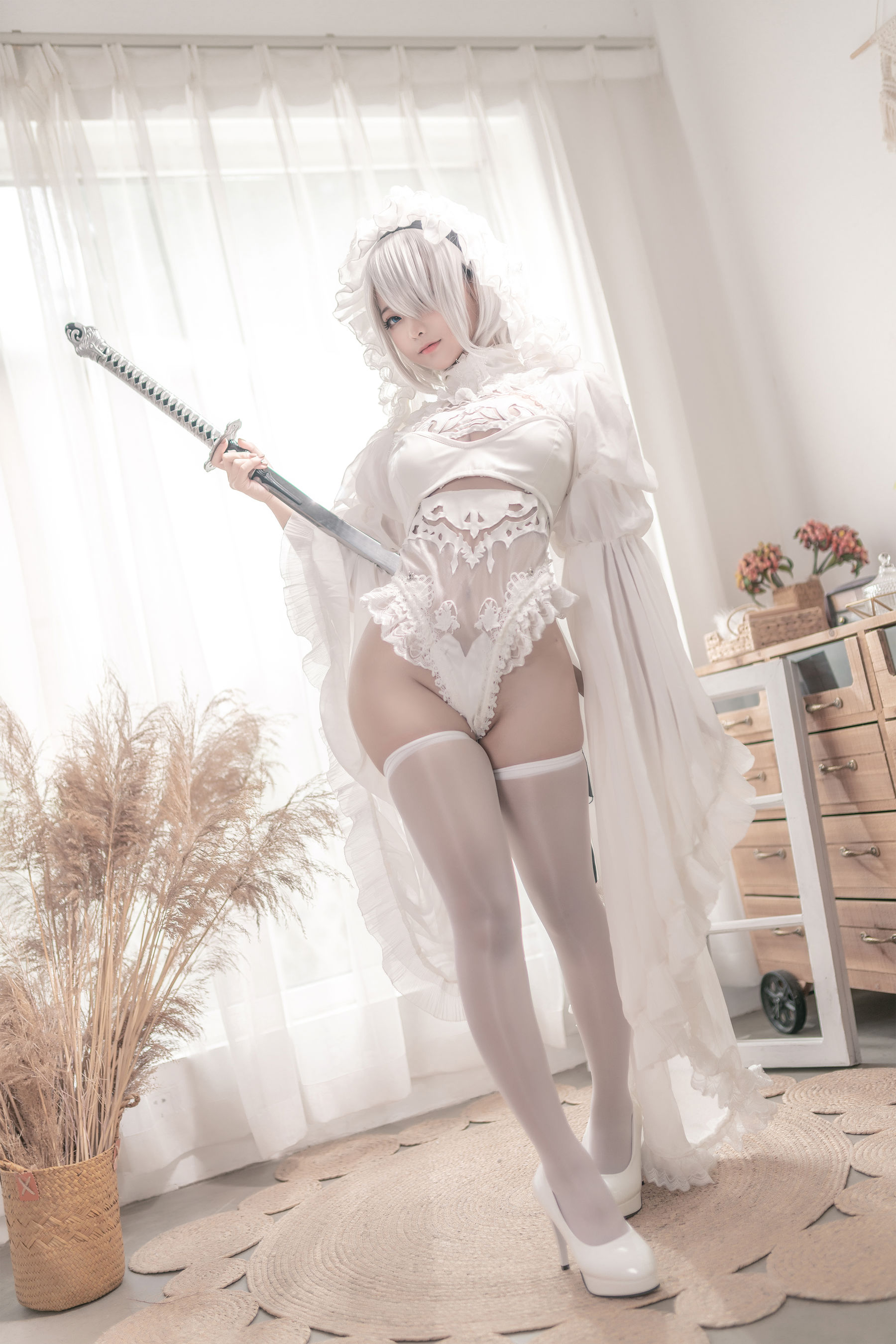 [Cosplay] 动漫博主蠢沫沫 - 尼尔纪元 白花嫁