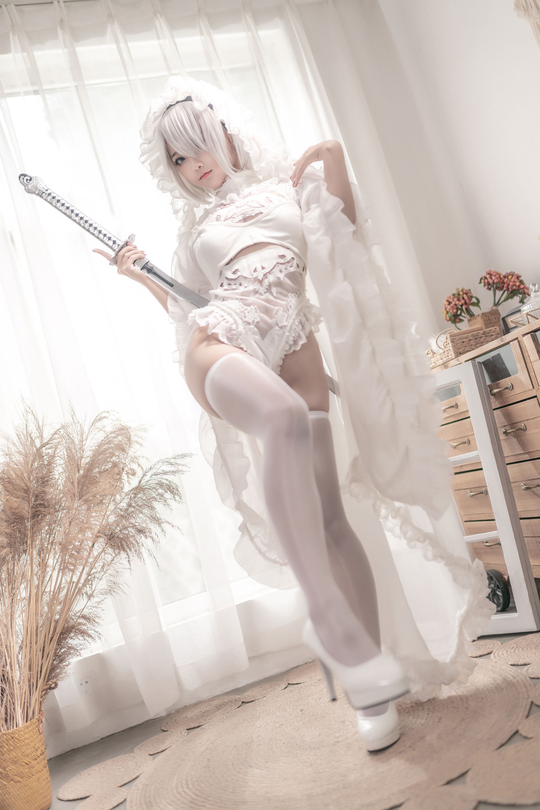 [Cosplay] 动漫博主蠢沫沫 - 尼尔纪元 白花嫁