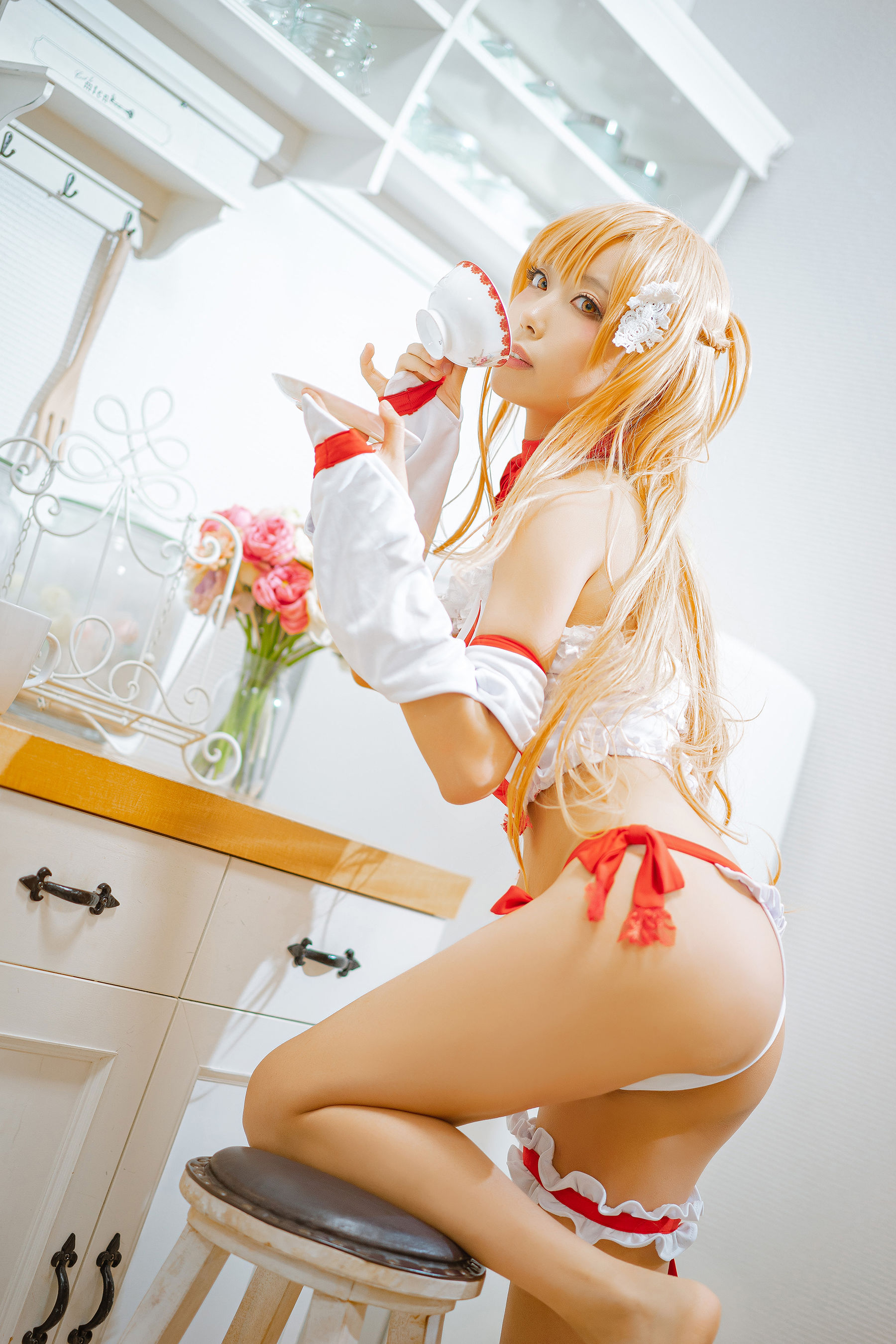 [Cosplay] 动漫博主切切celia - 亚丝娜内衣