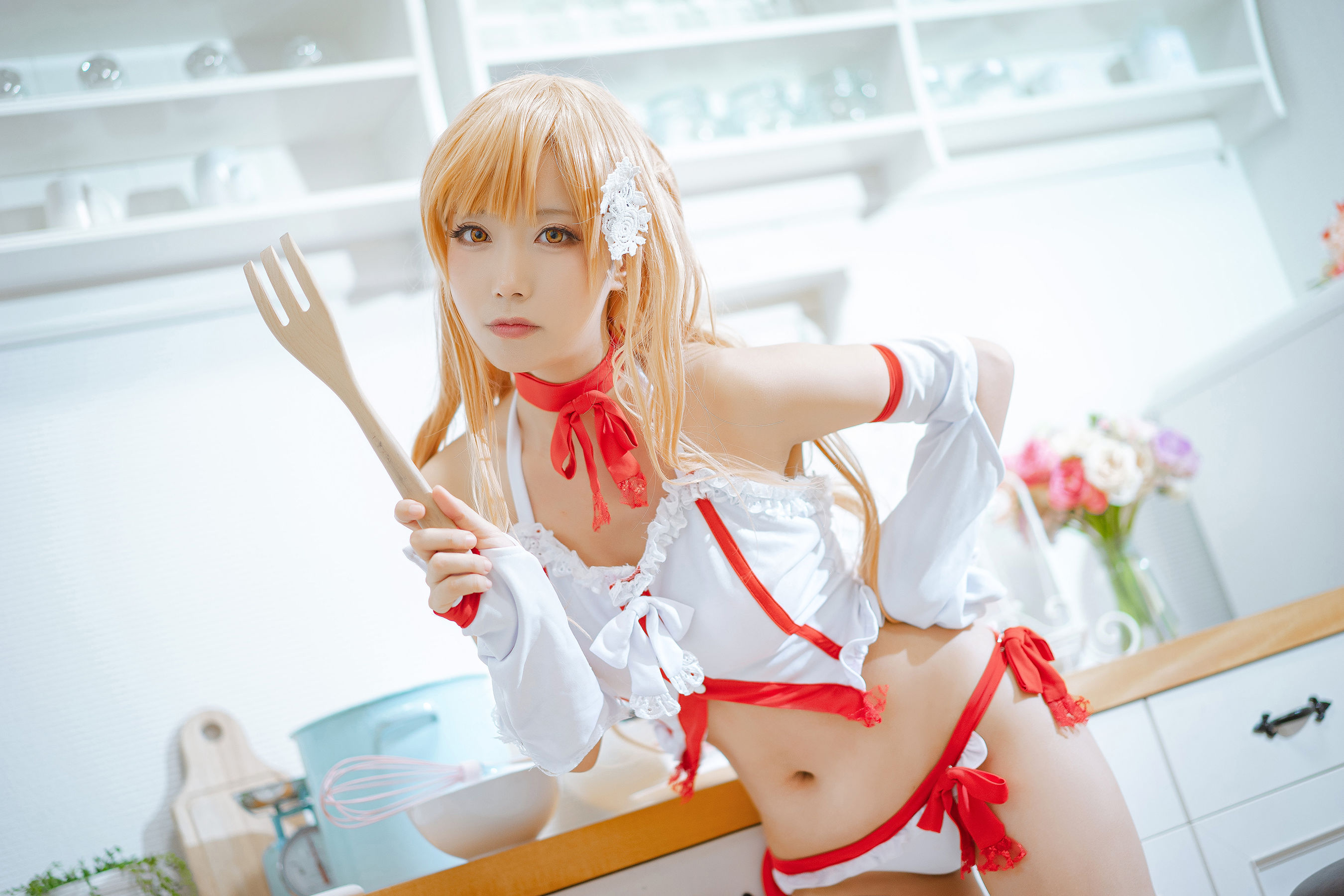 [Cosplay] 动漫博主切切celia - 亚丝娜内衣