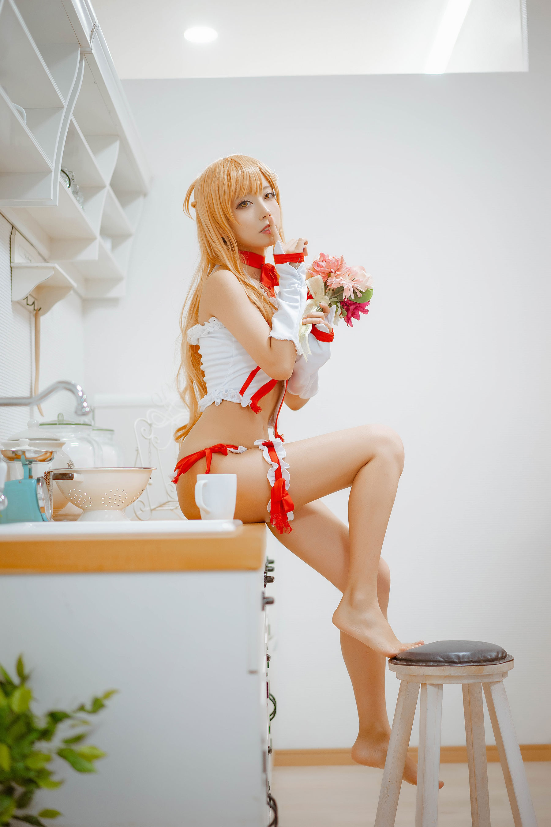 [Cosplay] 动漫博主切切celia - 亚丝娜内衣