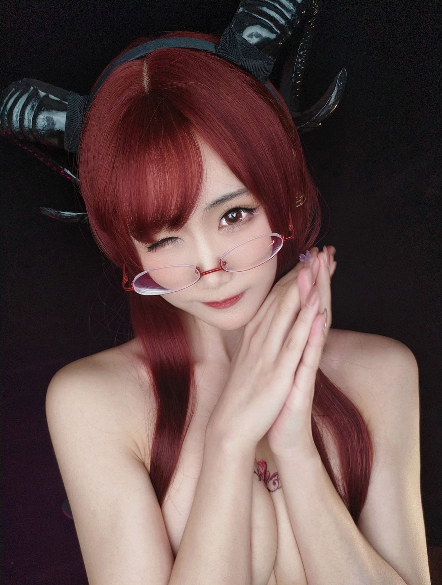 [Cosplay] 动漫博主曉美媽 - (圣诞自拍)雪夜魅魔