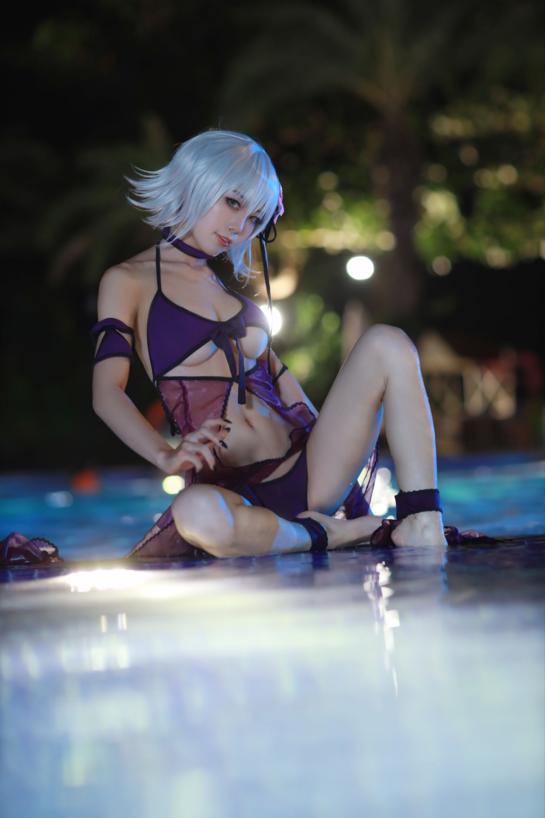 [Cosplay] 动漫博主水淼aqua - 贞德泳装