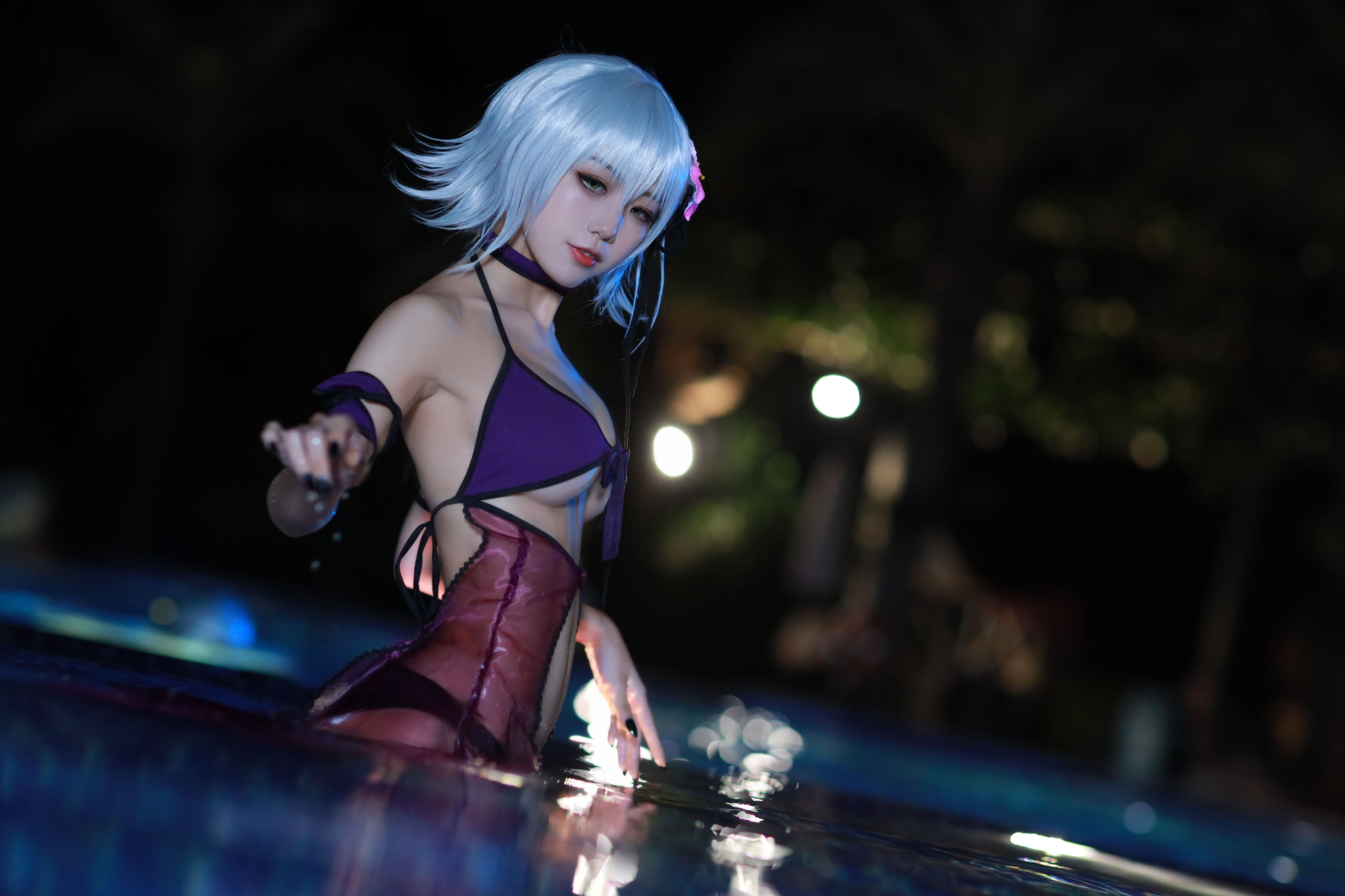 [Cosplay] 动漫博主水淼aqua - 贞德泳装
