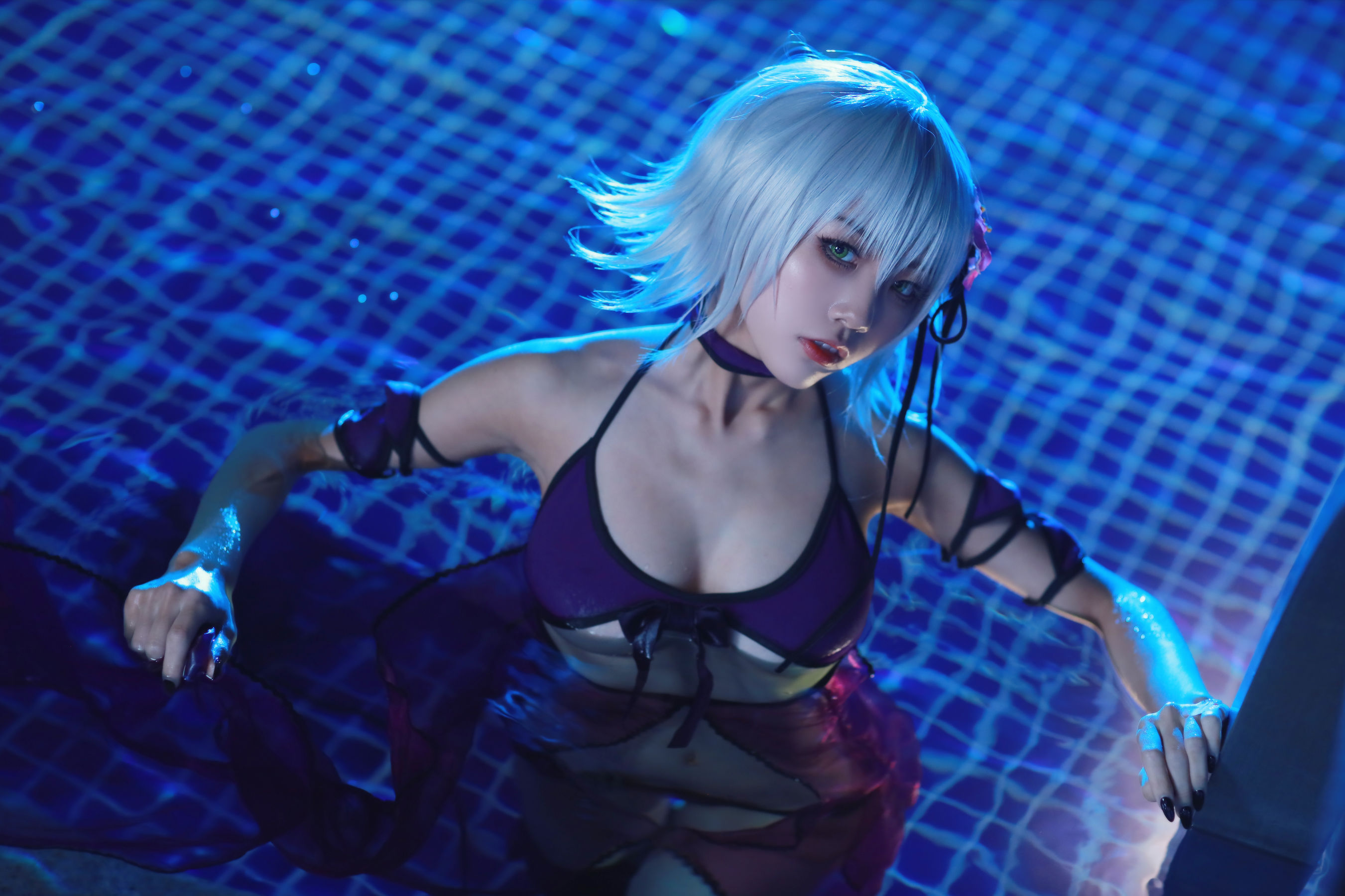 [Cosplay] 动漫博主水淼aqua - 贞德泳装