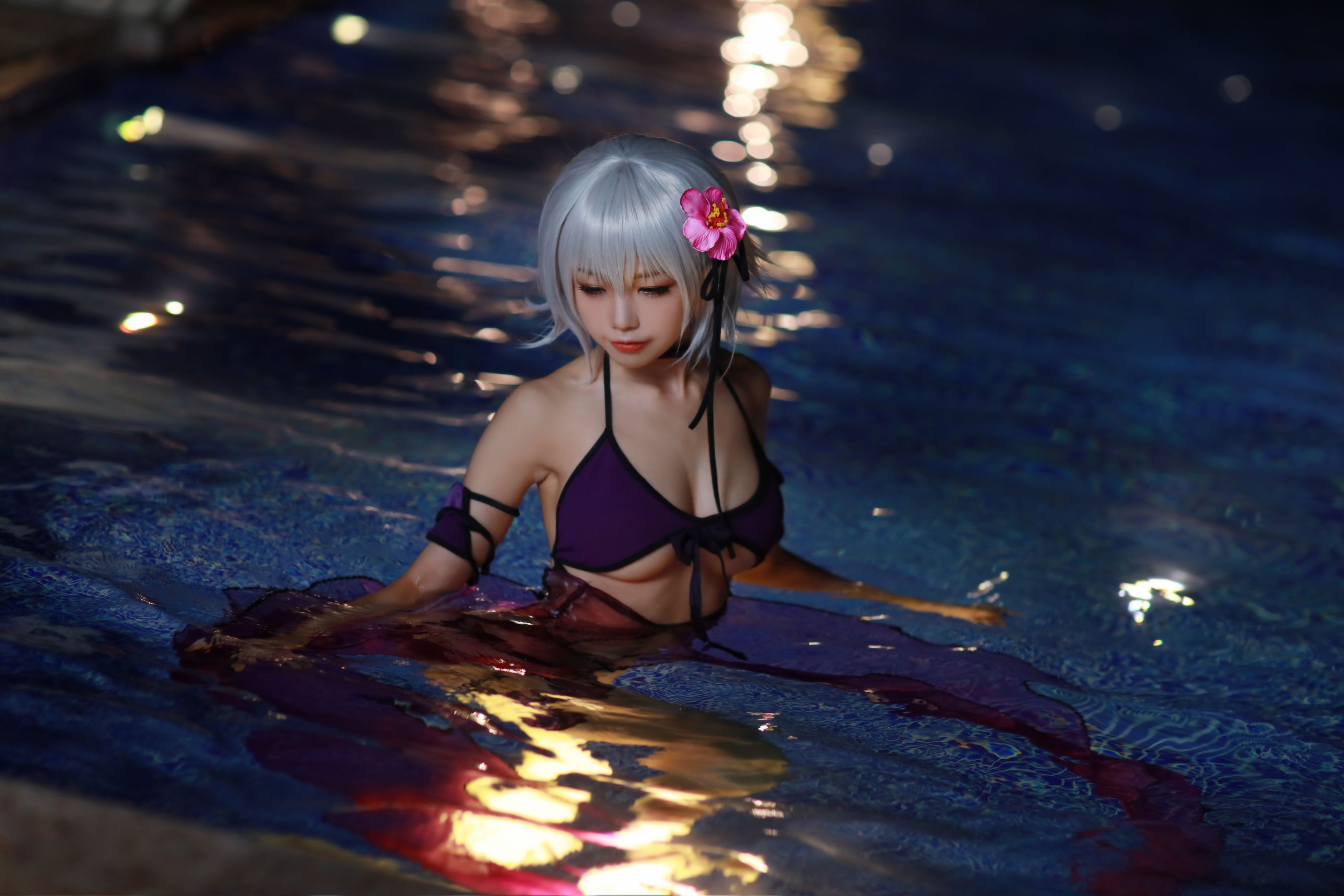 [Cosplay] 动漫博主水淼aqua - 贞德泳装