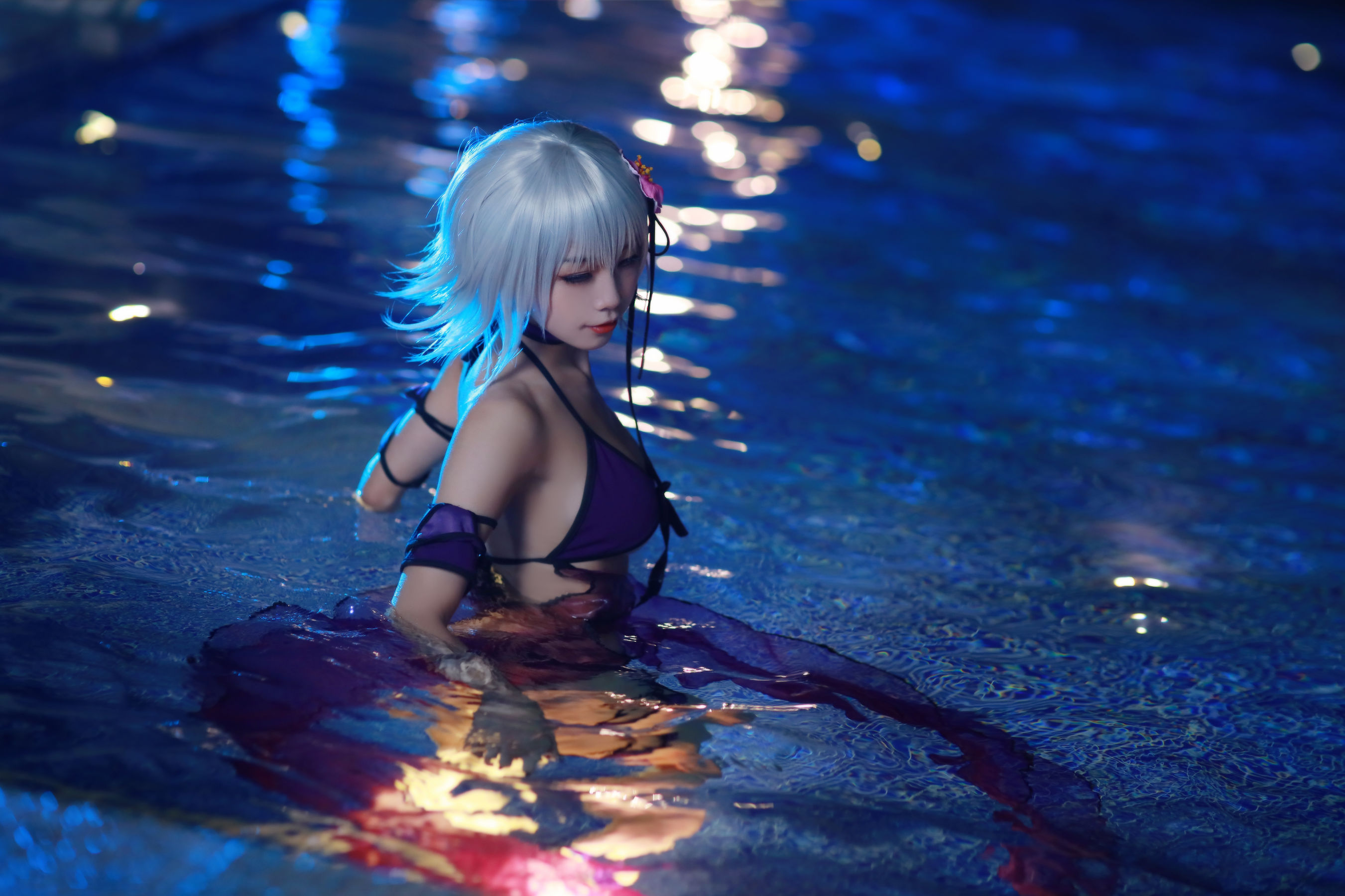 [Cosplay] 动漫博主水淼aqua - 贞德泳装