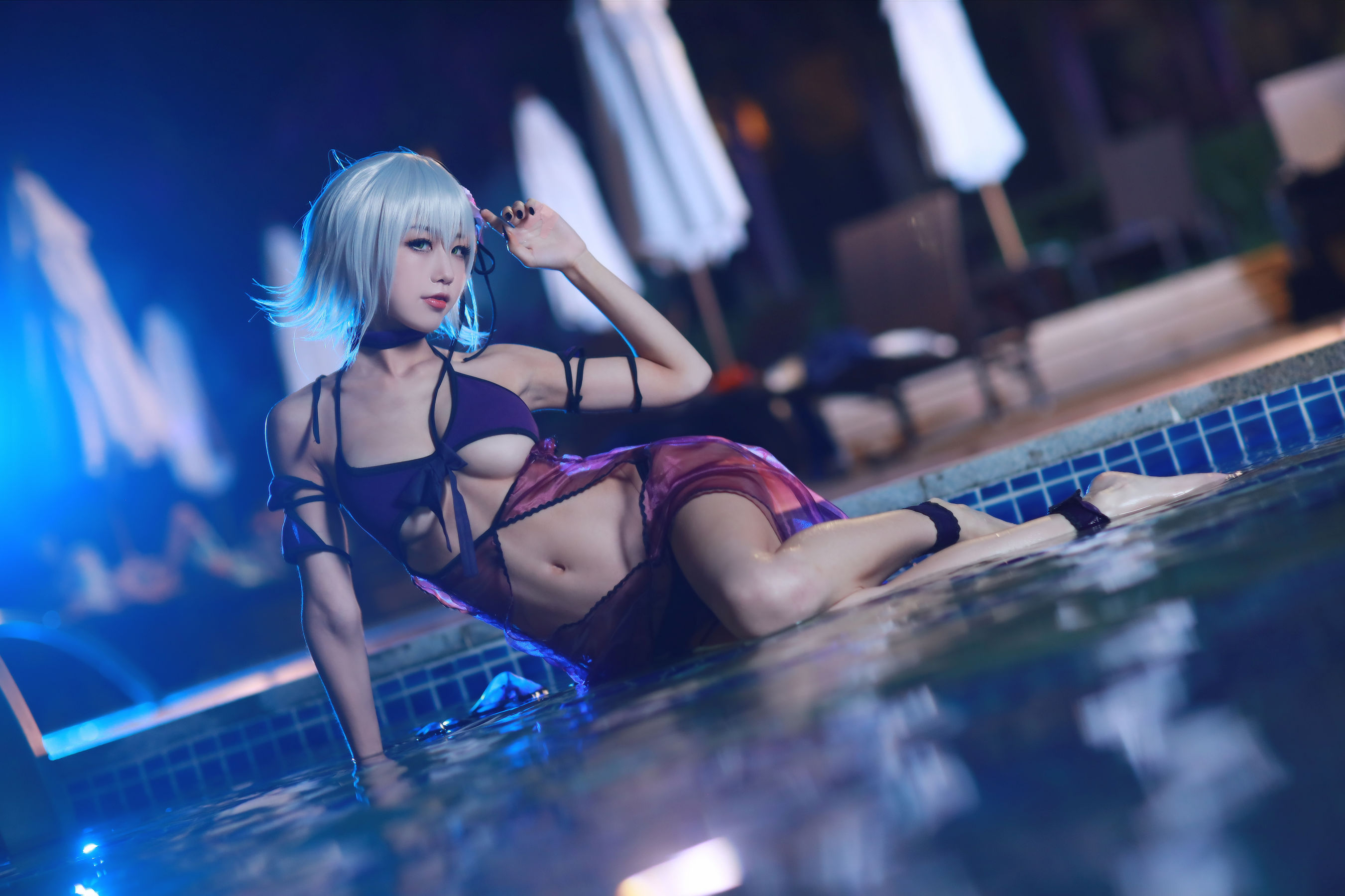 [Cosplay] 动漫博主水淼aqua - 贞德泳装