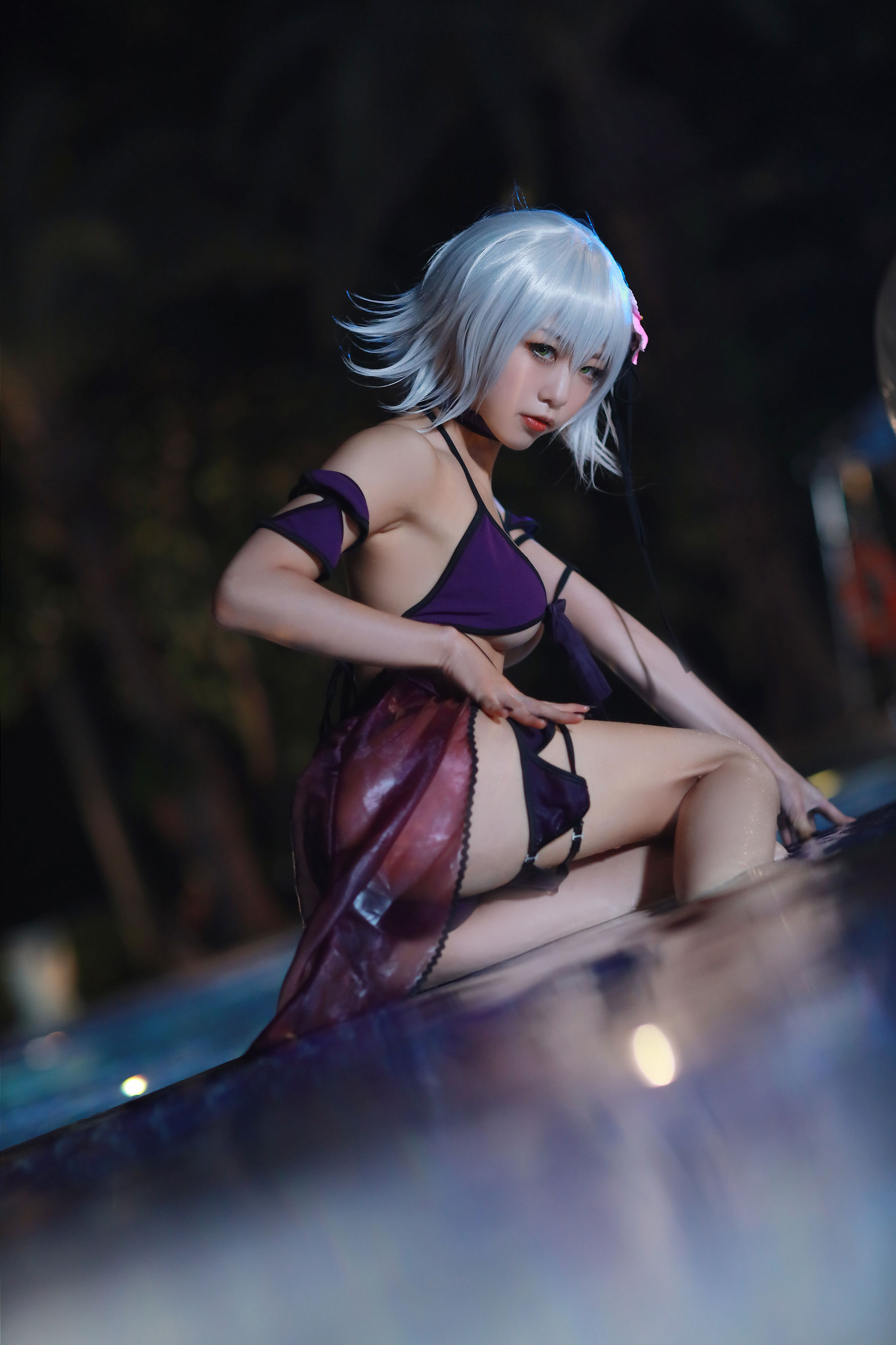 [Cosplay] 动漫博主水淼aqua - 贞德泳装