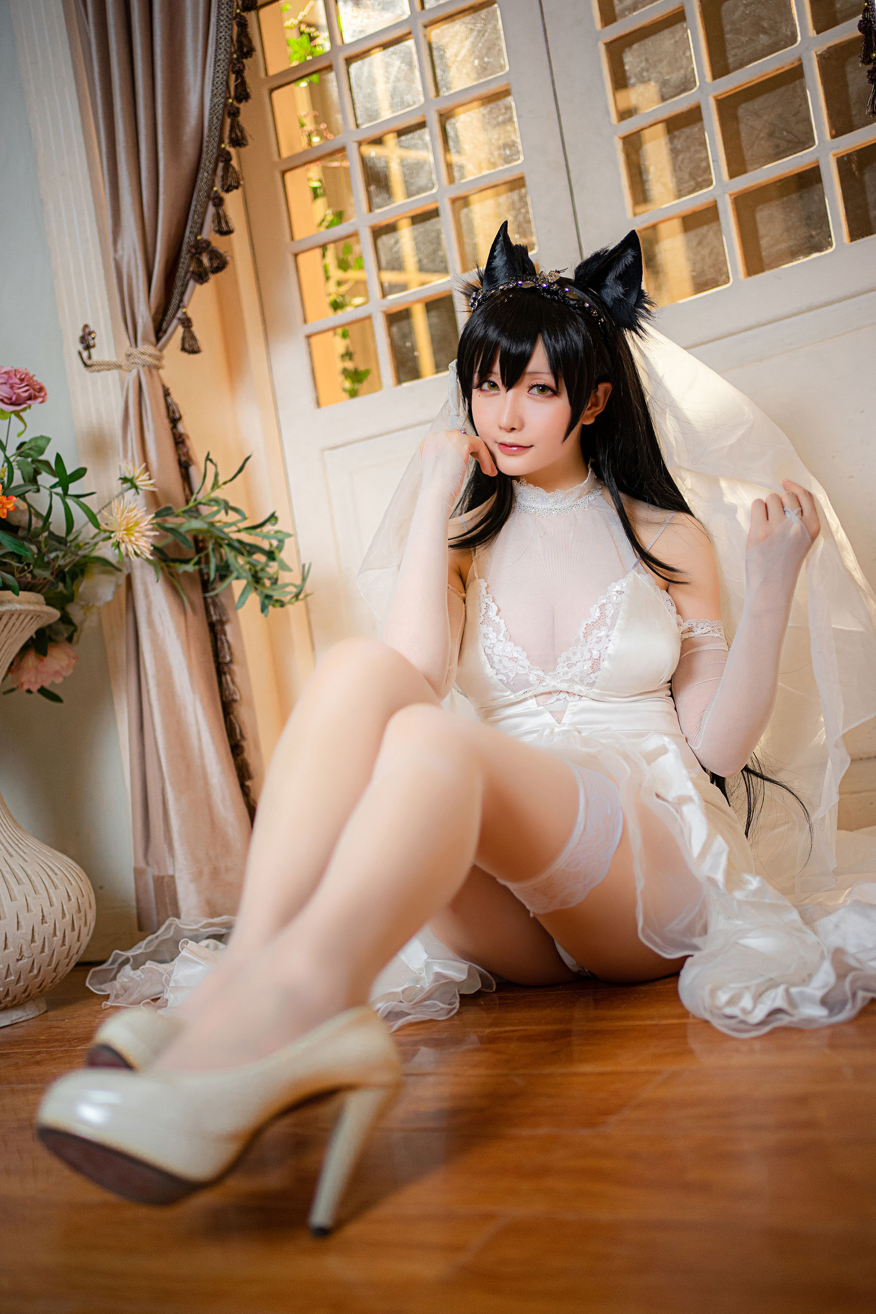 [Cosplay] Coser小姐姐星之迟迟 - 爱宕婚纱