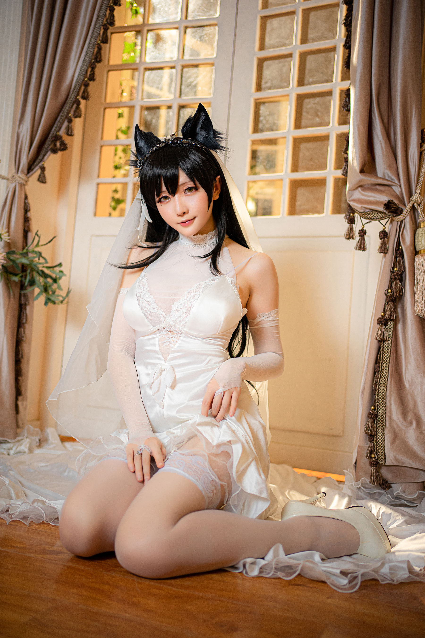 [Cosplay] Coser小姐姐星之迟迟 - 爱宕婚纱