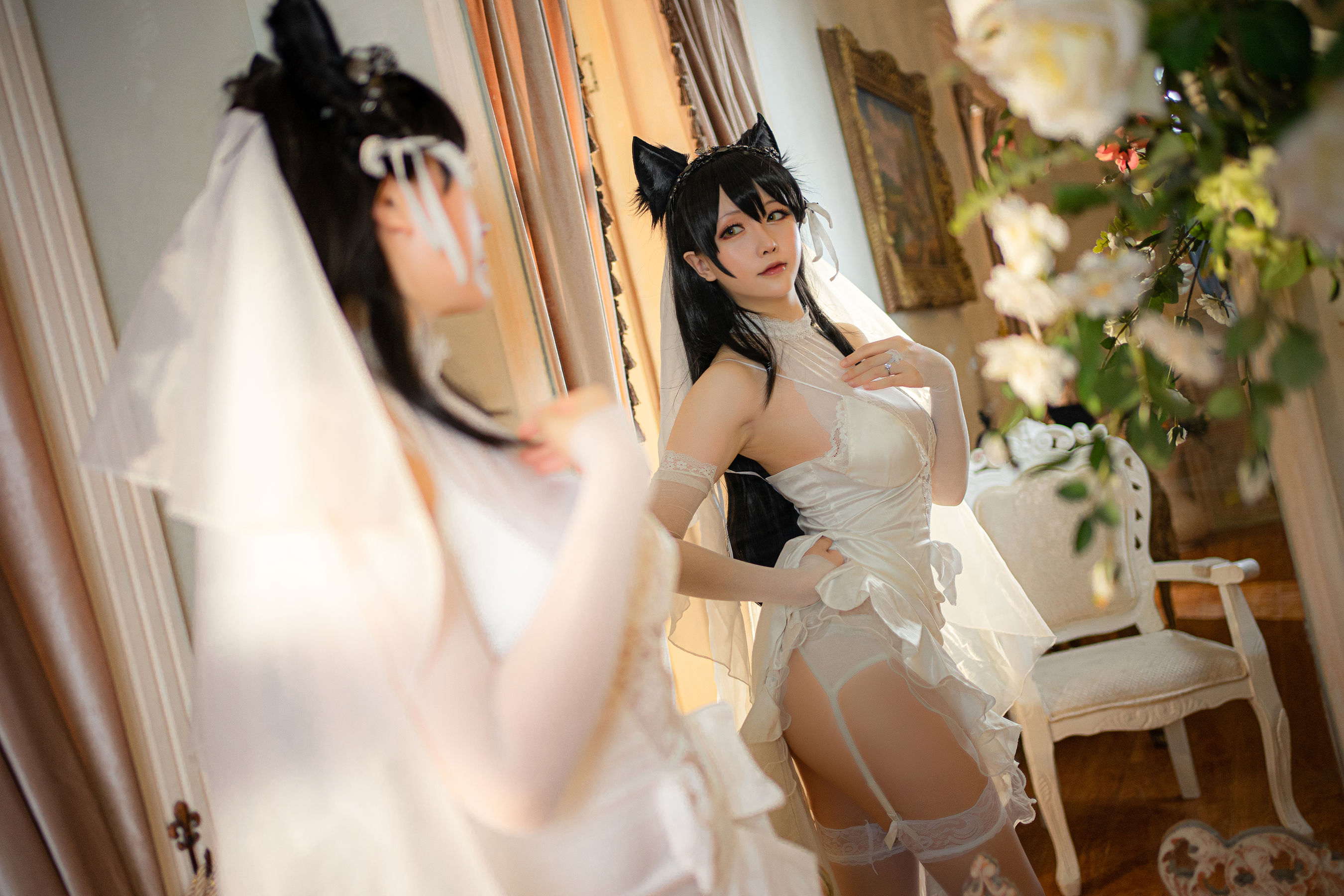 [Cosplay] Coser小姐姐星之迟迟 - 爱宕婚纱