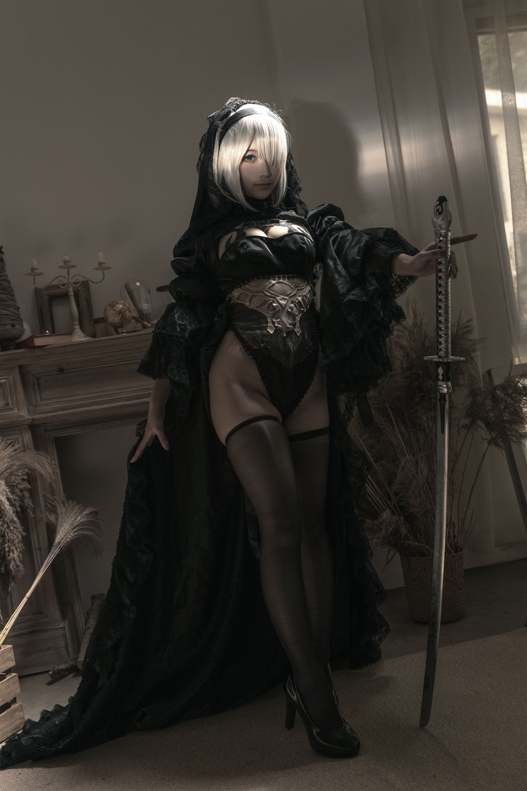 [Cosplay] 动漫博主蠢沫沫 - 尼尔纪元 黑花嫁