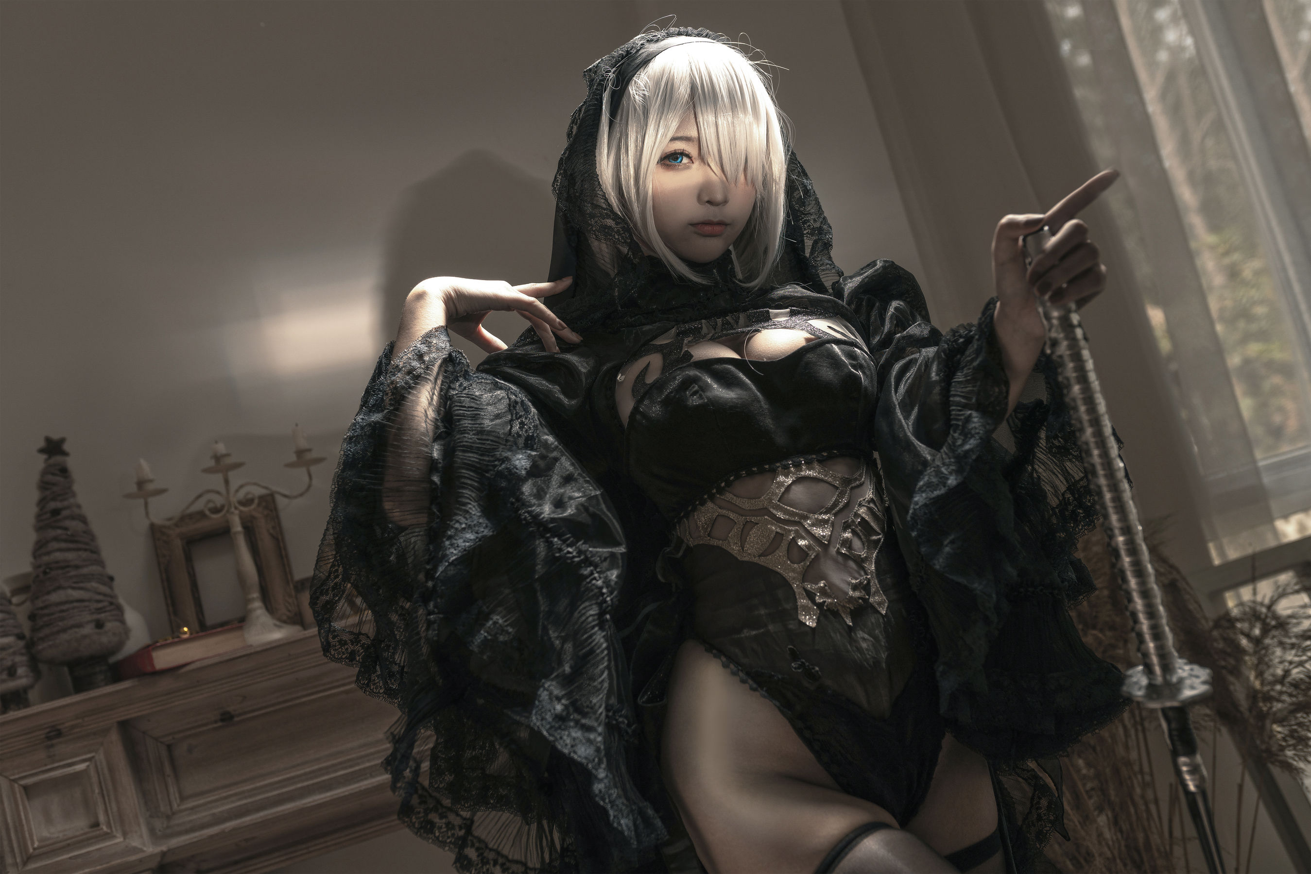[Cosplay] 动漫博主蠢沫沫 - 尼尔纪元 黑花嫁