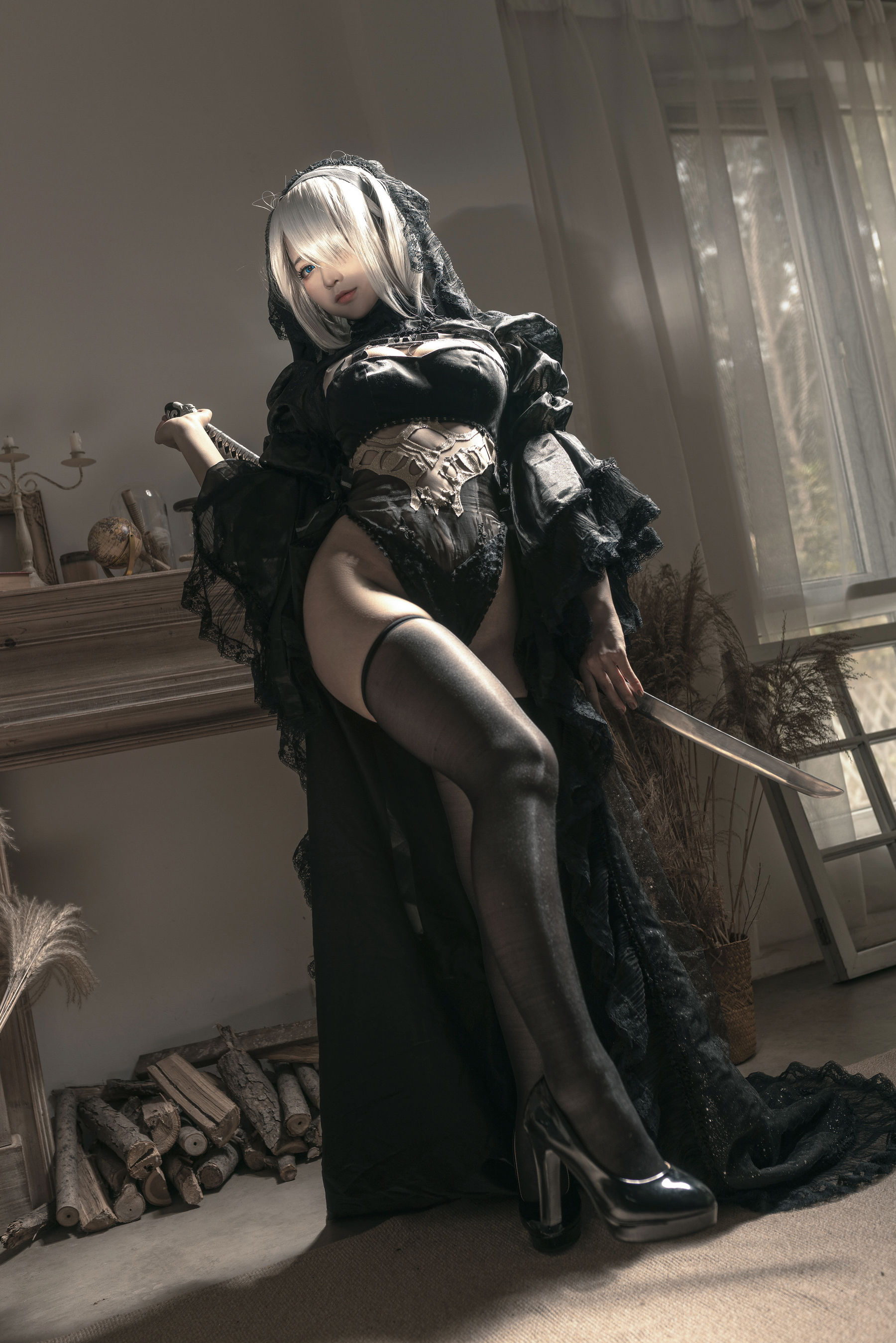 [Cosplay] 动漫博主蠢沫沫 - 尼尔纪元 黑花嫁