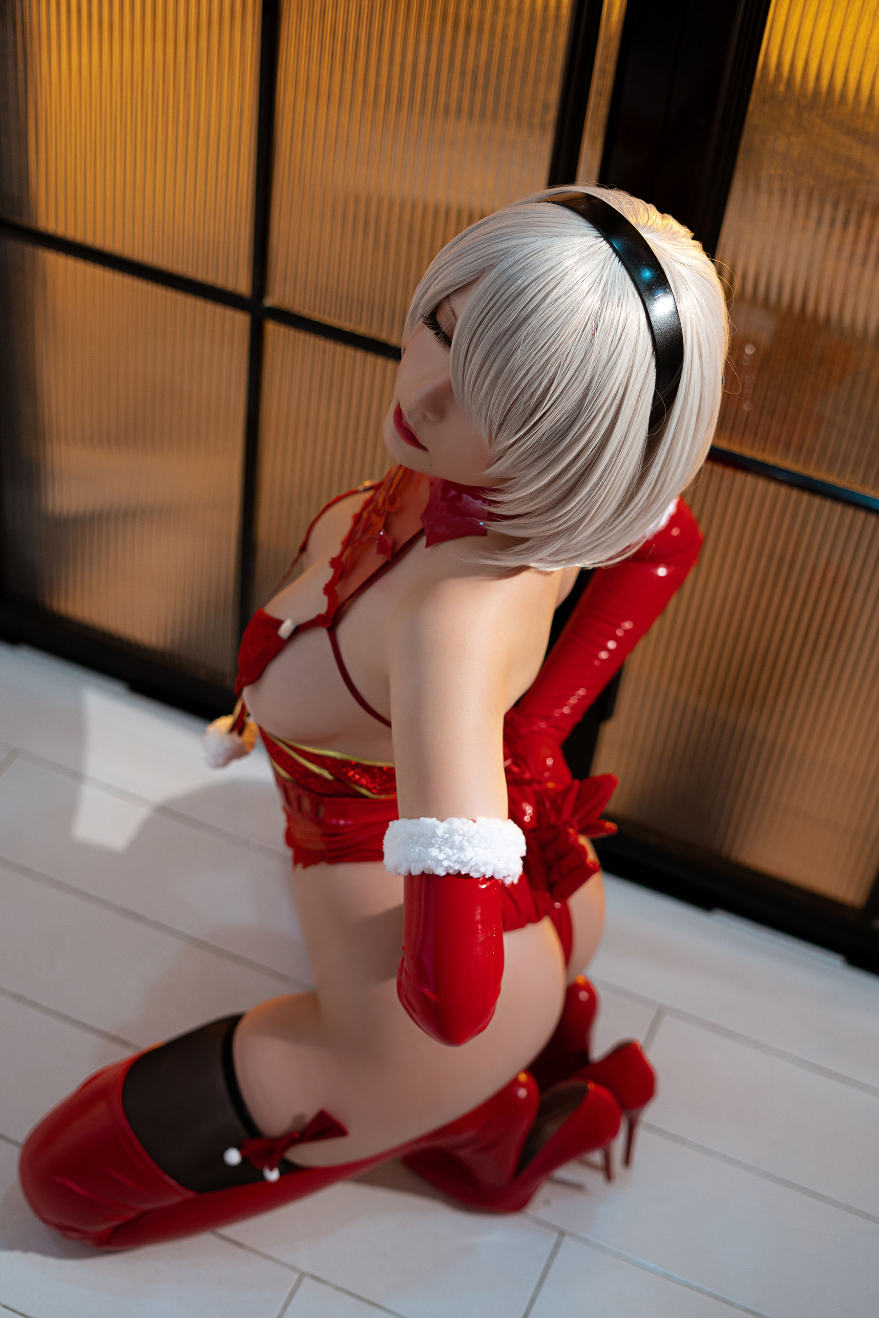 [Cosplay] Coser小姐姐星之迟迟 - 圣诞2B