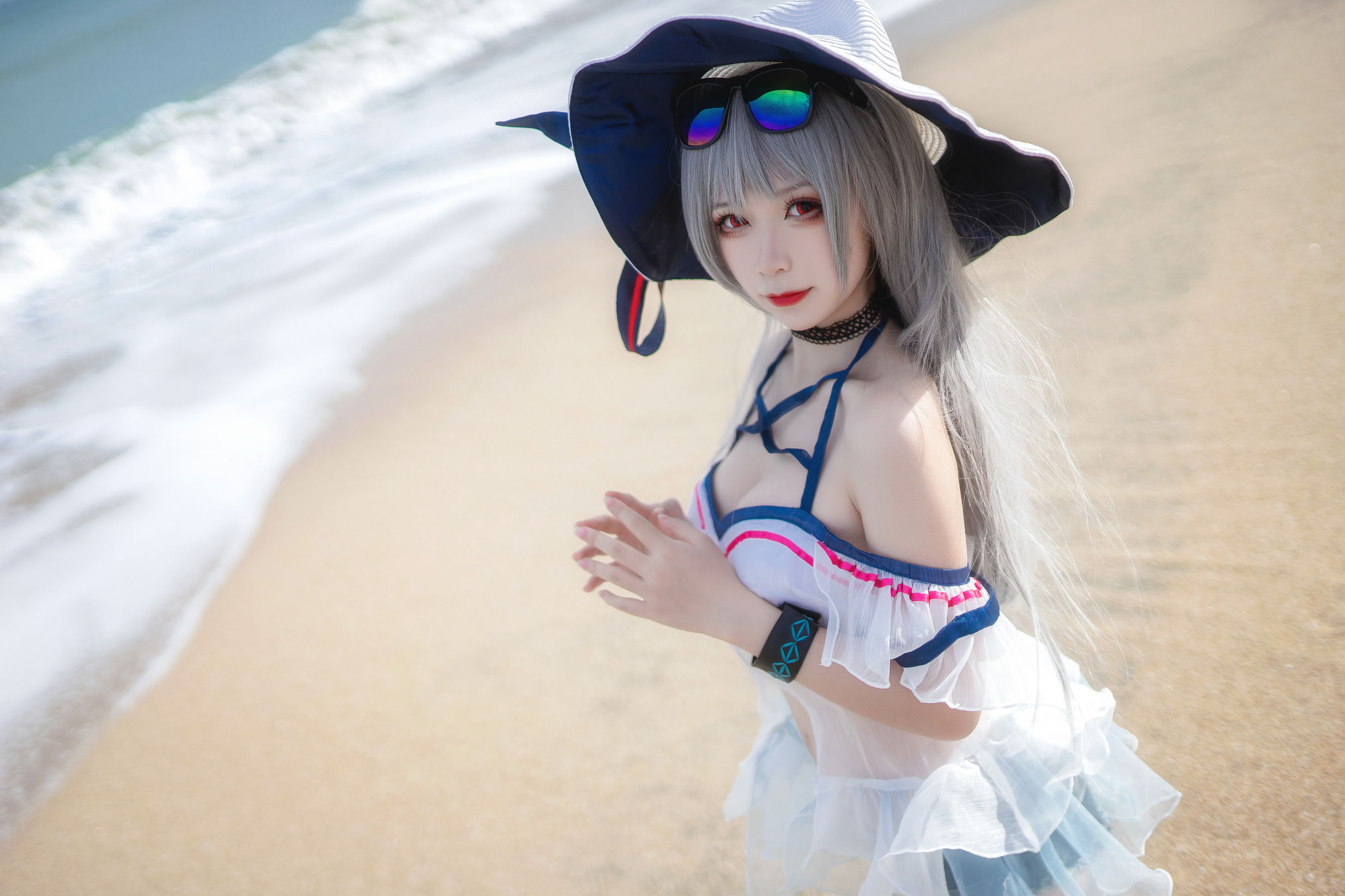 [Cosplay] 动漫博主樱落酱w - 斯卡蒂泳装