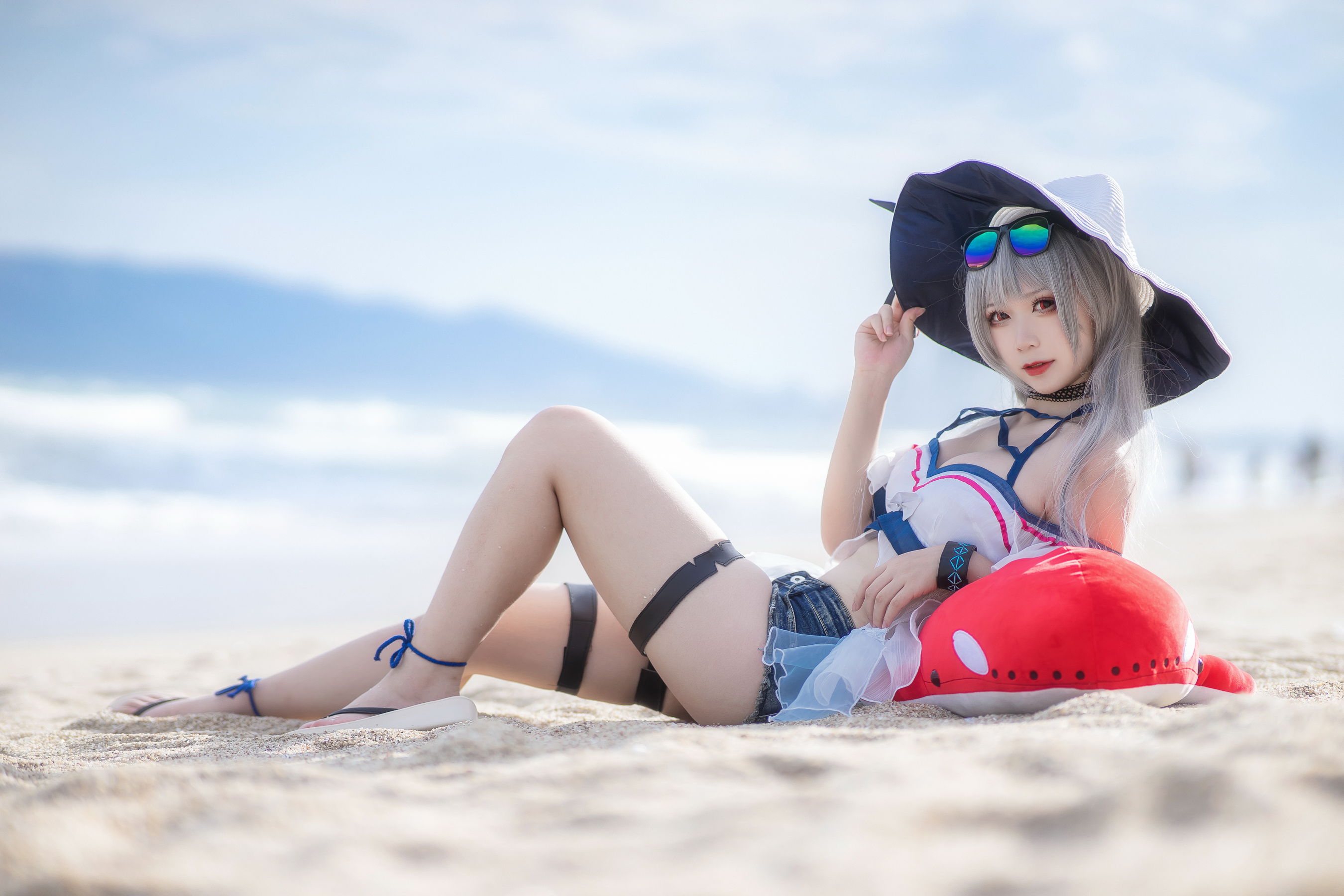 [Cosplay] 动漫博主樱落酱w - 斯卡蒂泳装