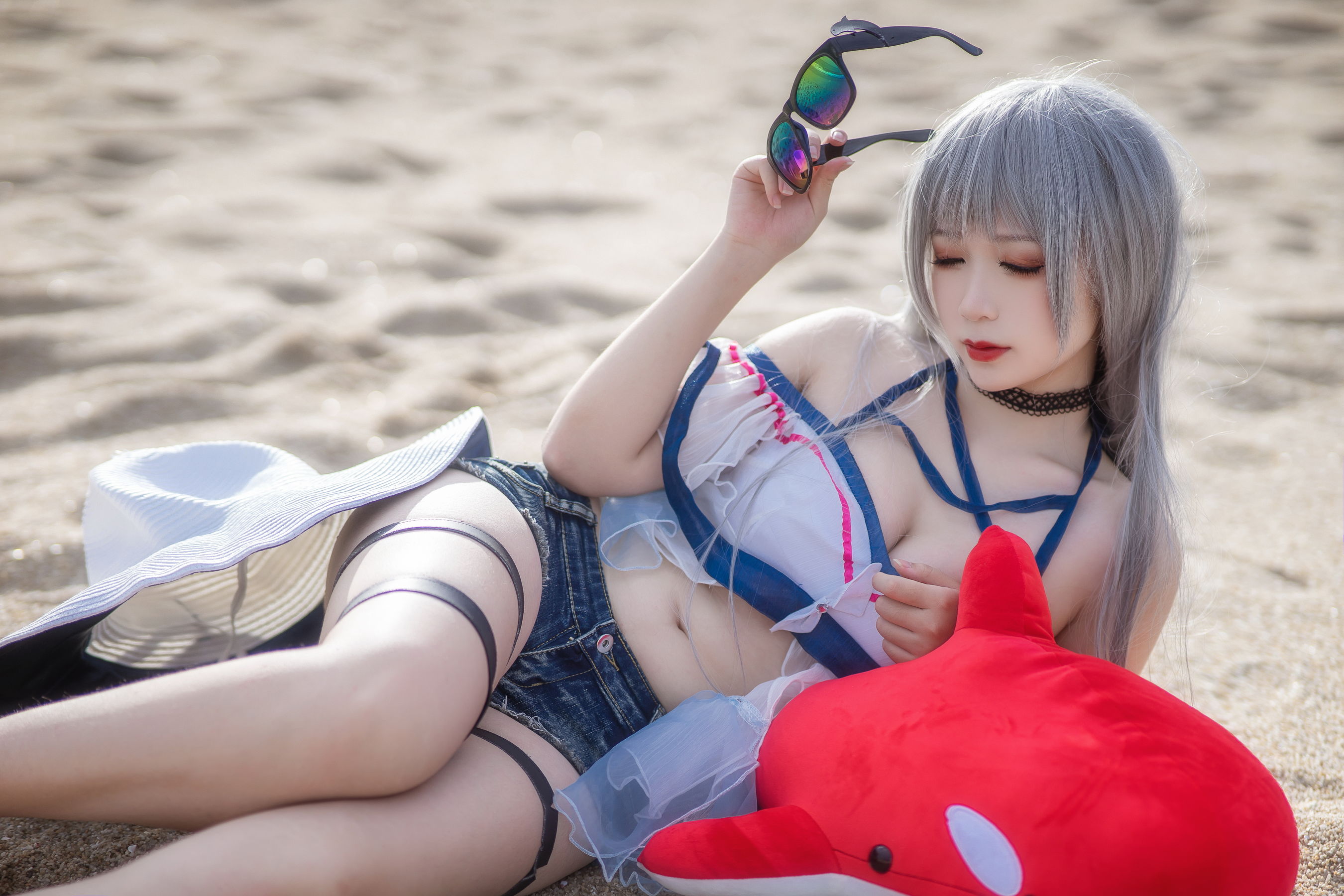 [Cosplay] 动漫博主樱落酱w - 斯卡蒂泳装