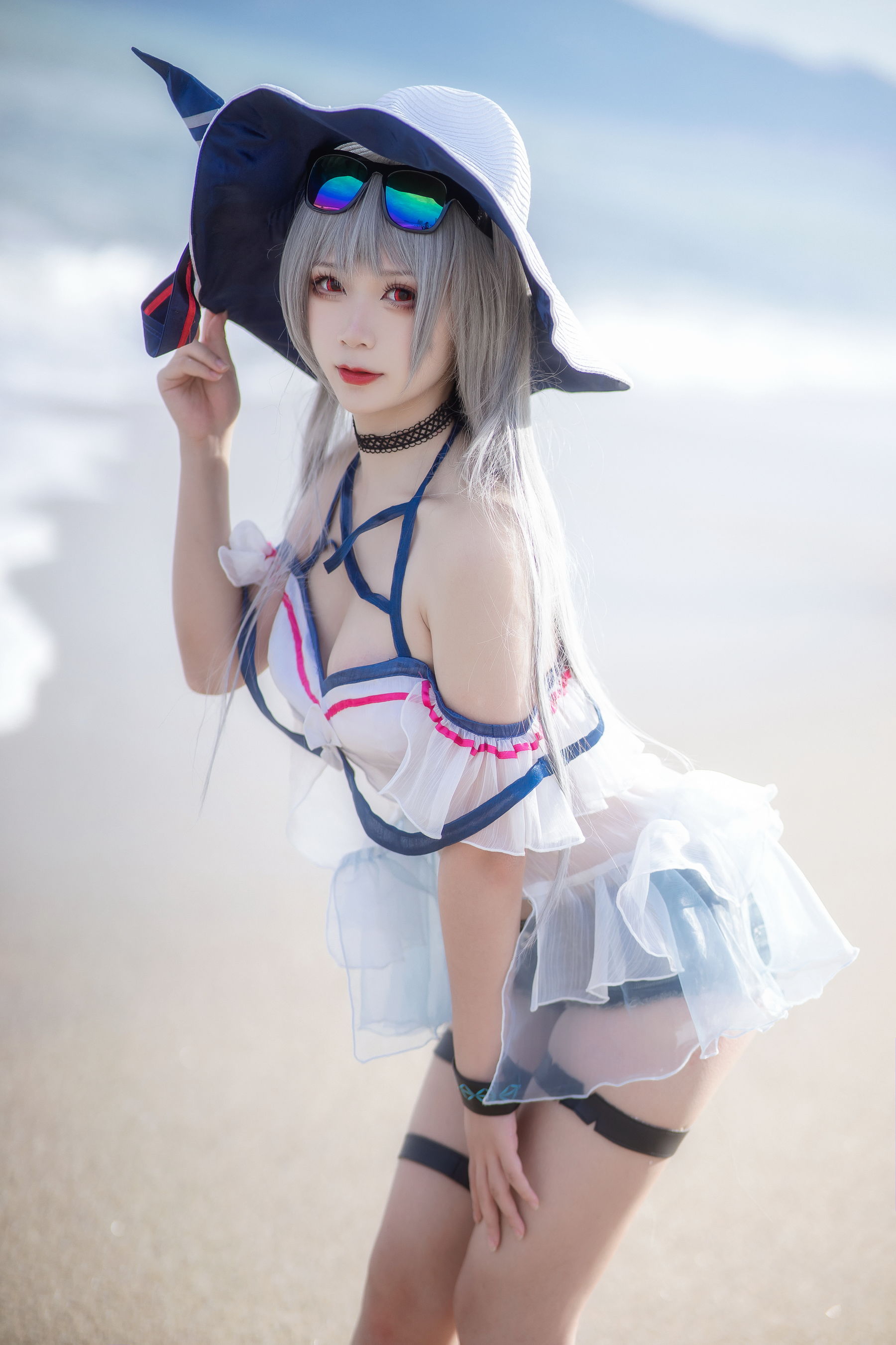 [Cosplay] 动漫博主樱落酱w - 斯卡蒂泳装