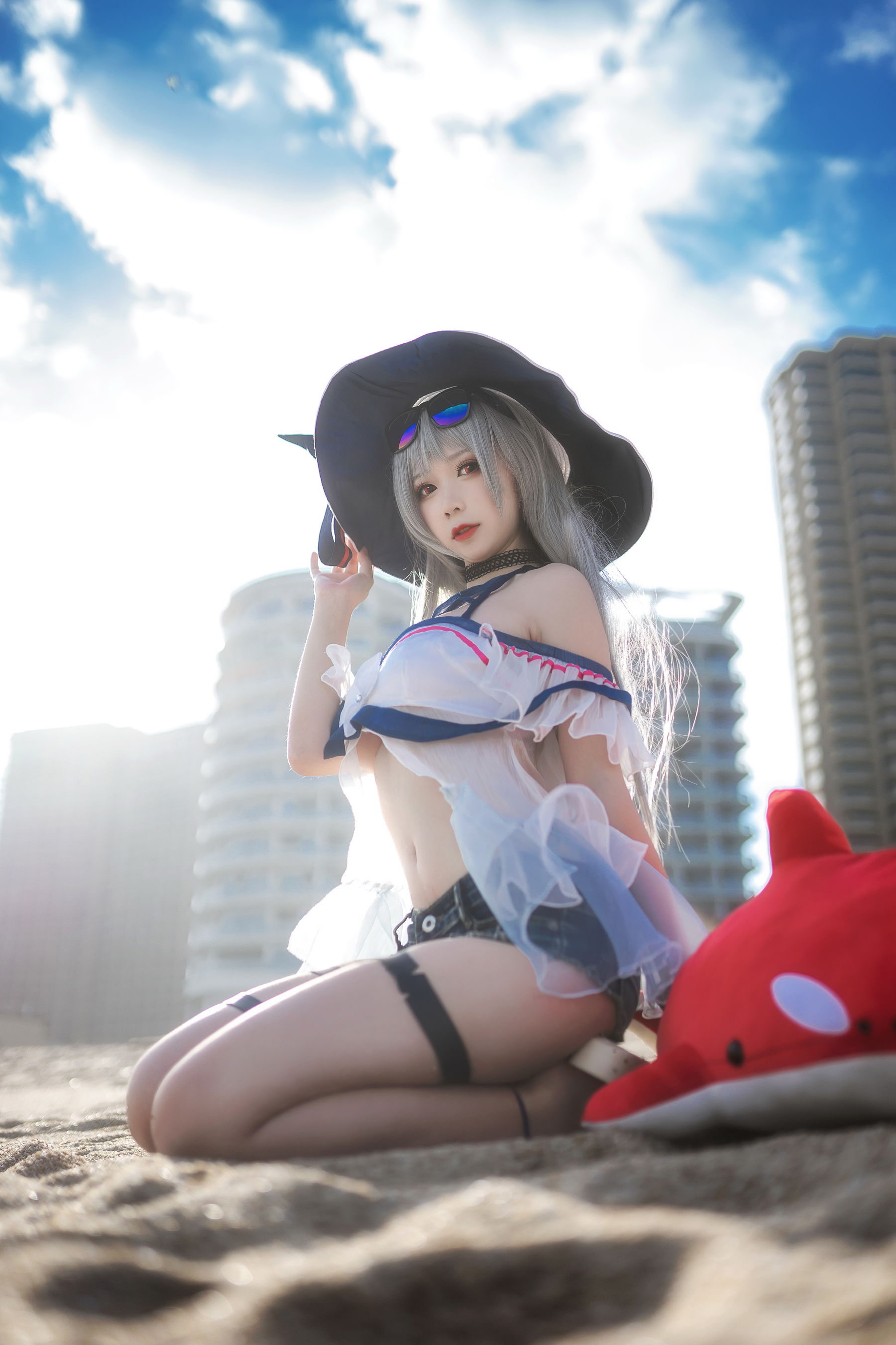 [Cosplay] 动漫博主樱落酱w - 斯卡蒂泳装