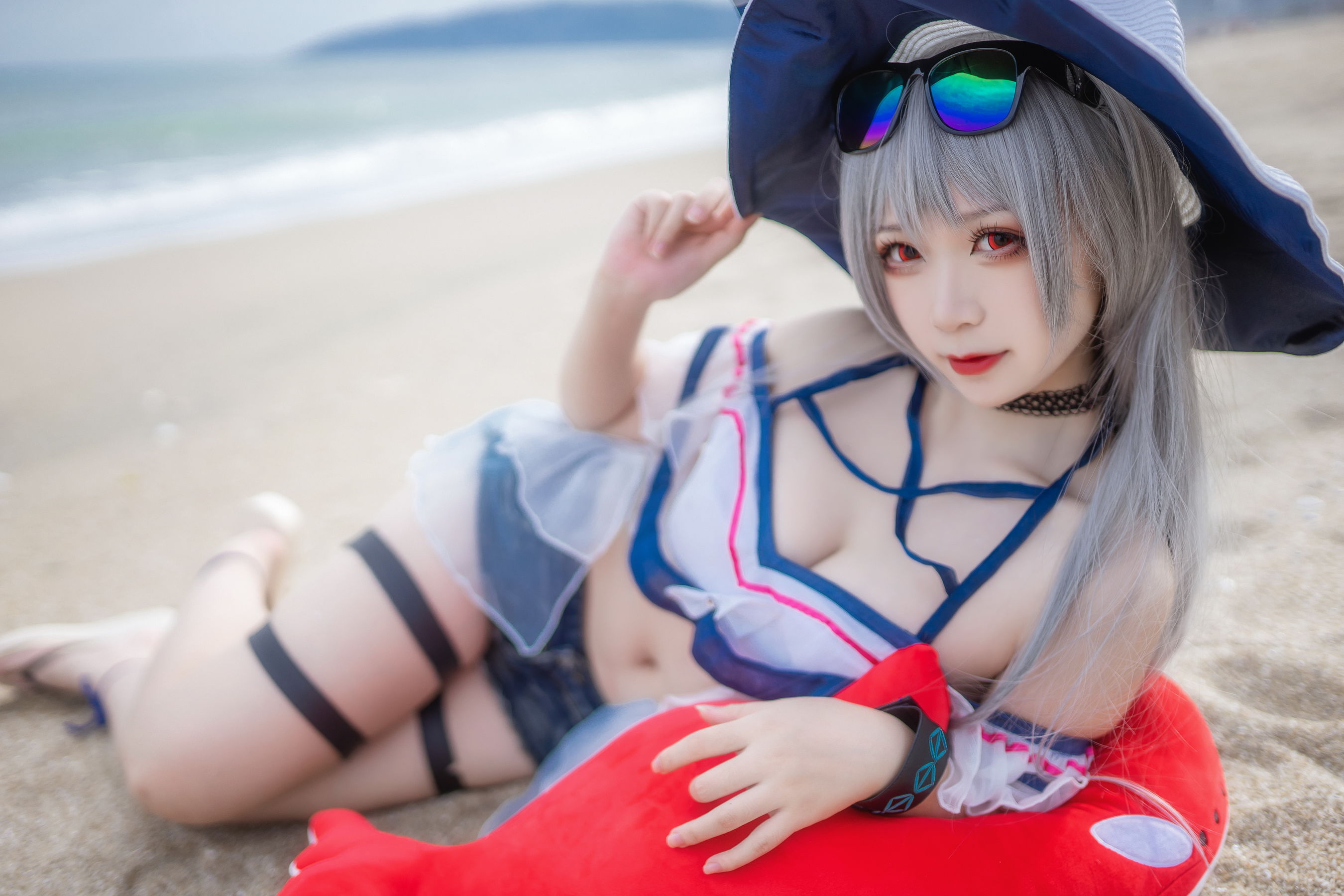 [Cosplay] 动漫博主樱落酱w - 斯卡蒂泳装