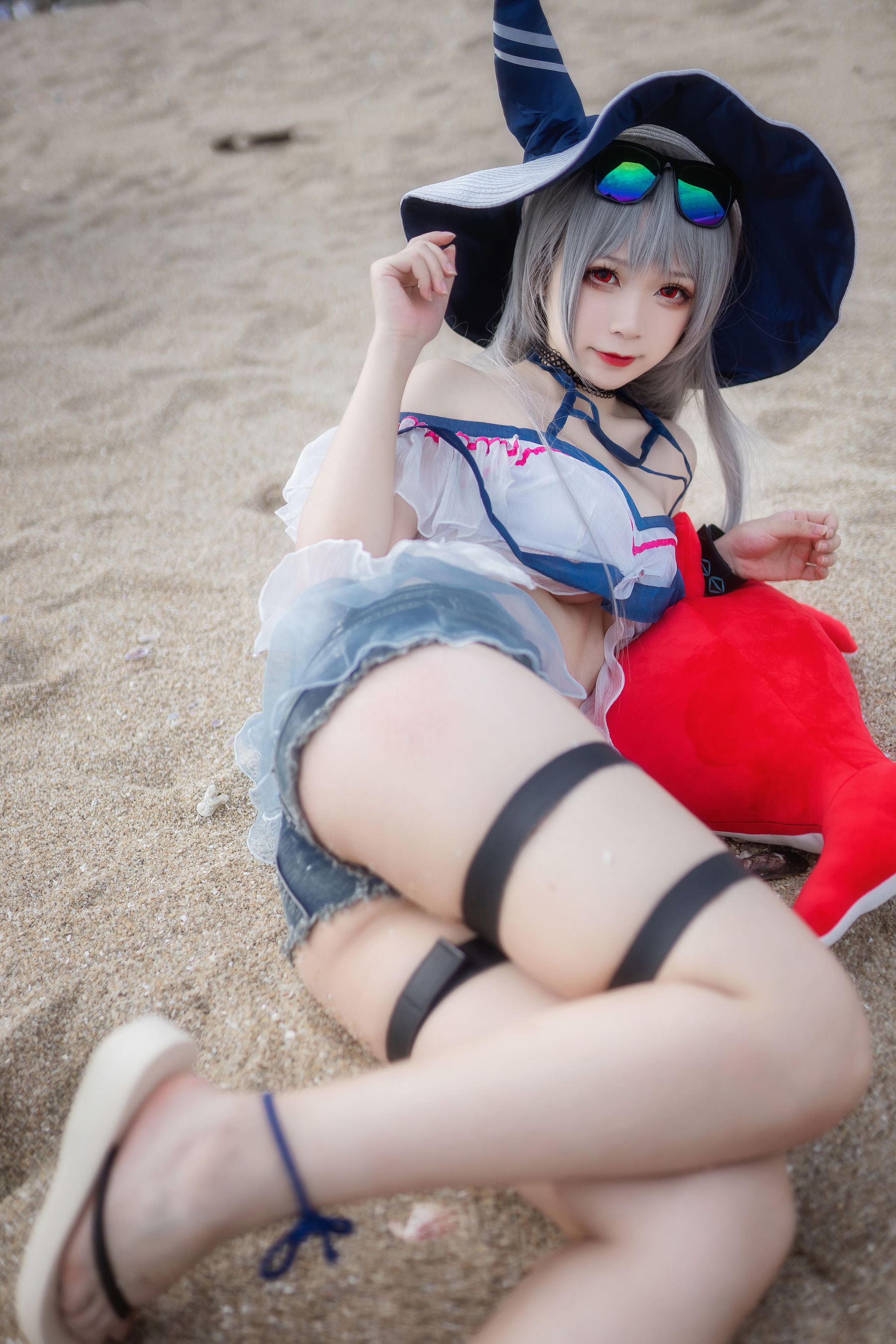 [Cosplay] 动漫博主樱落酱w - 斯卡蒂泳装