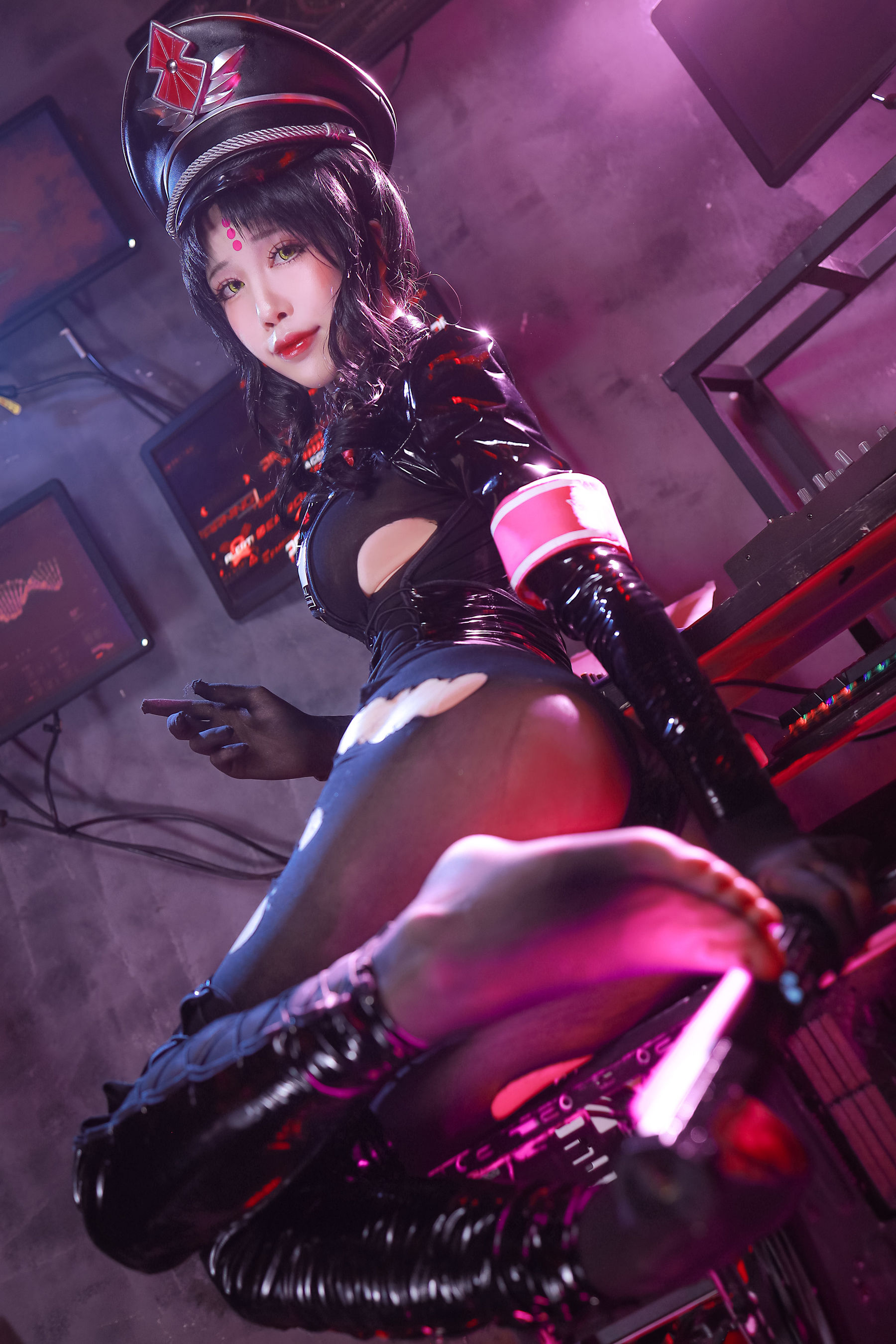 [Cosplay] 动漫博主水淼aqua - 杀生院祈荒警服