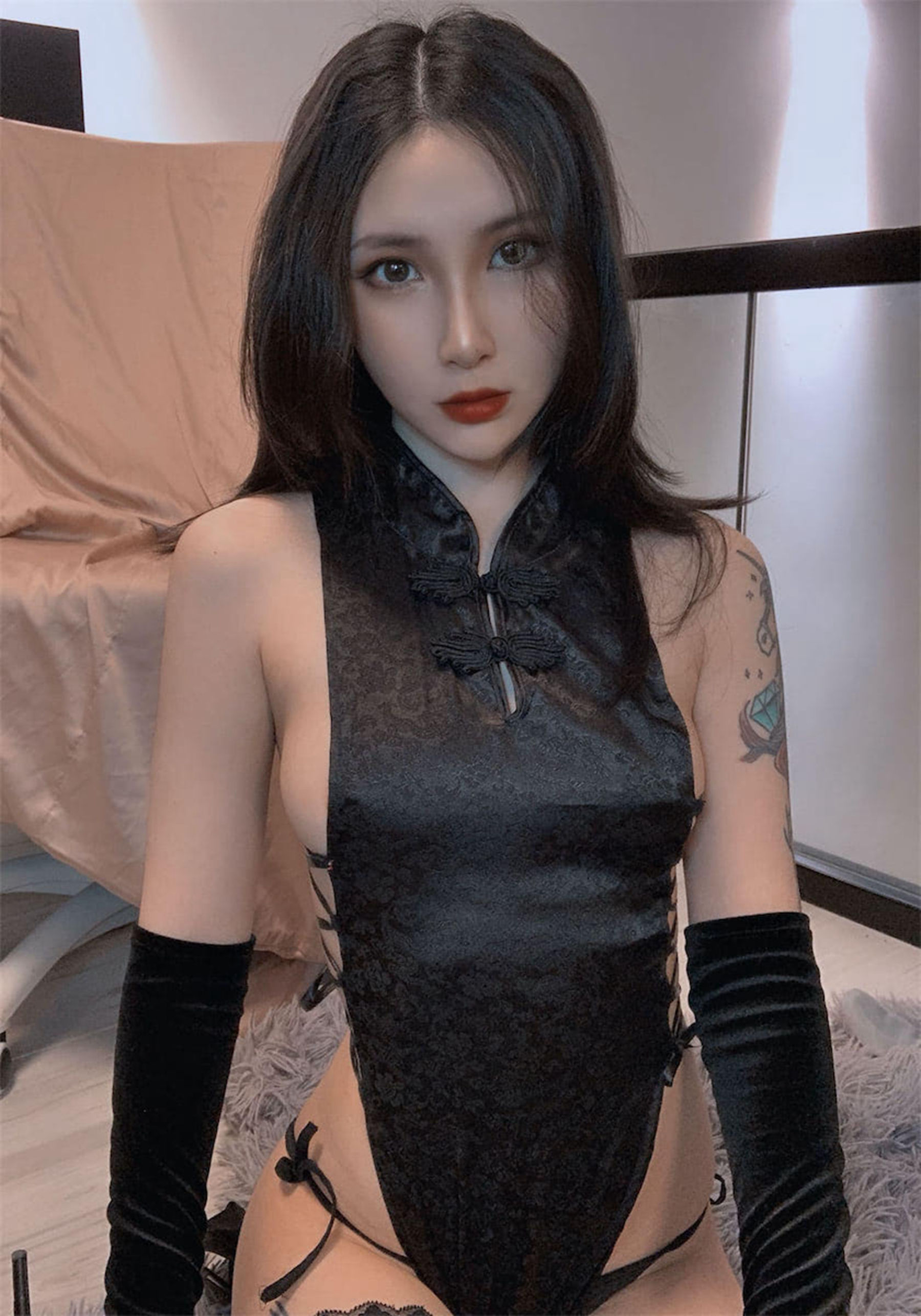 [Cosplay] vams子 - 黑色旗袍