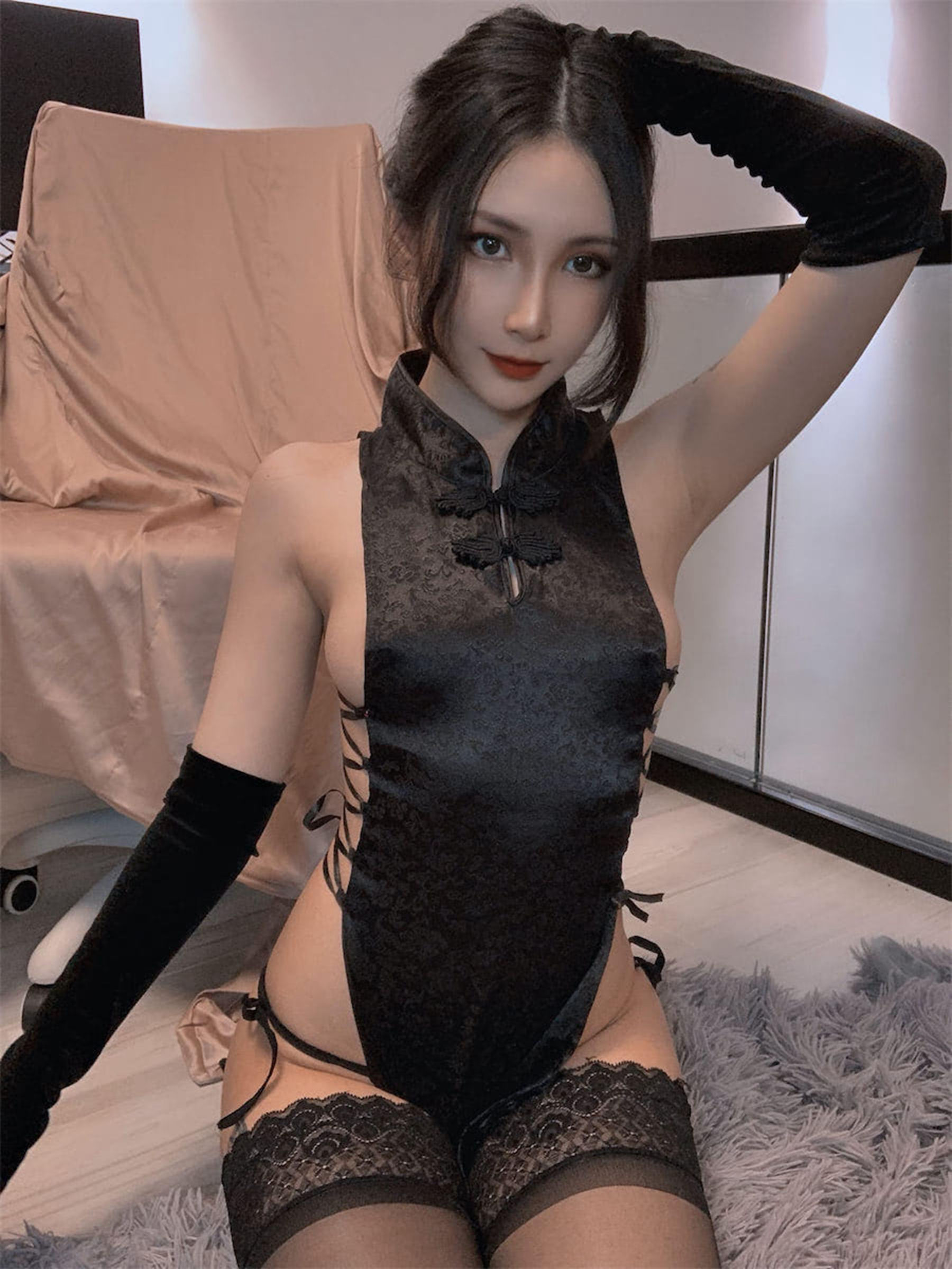 [Cosplay] vams子 - 黑色旗袍
