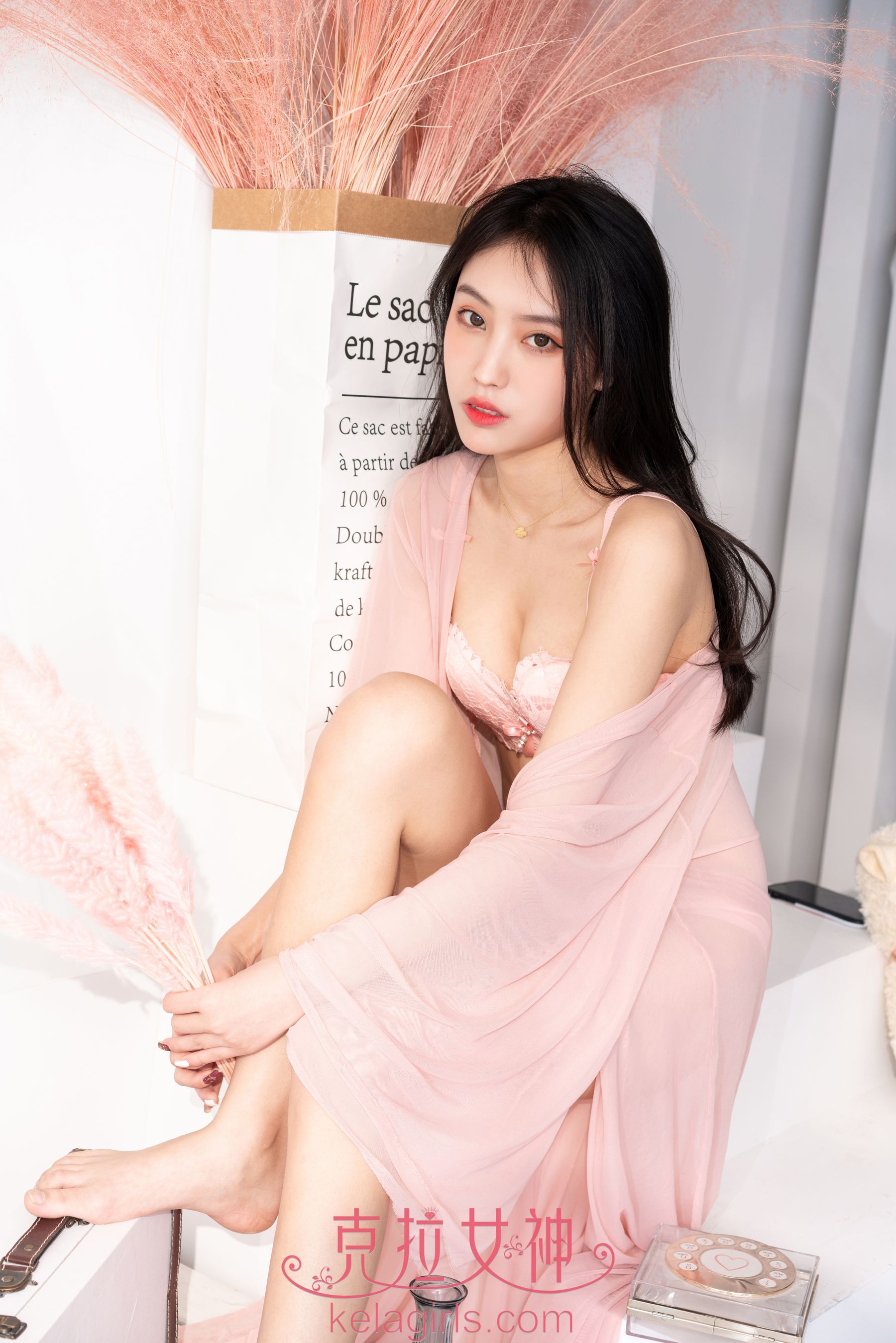 [克拉女神Kelagirls]  沫夕 一袭粉纱