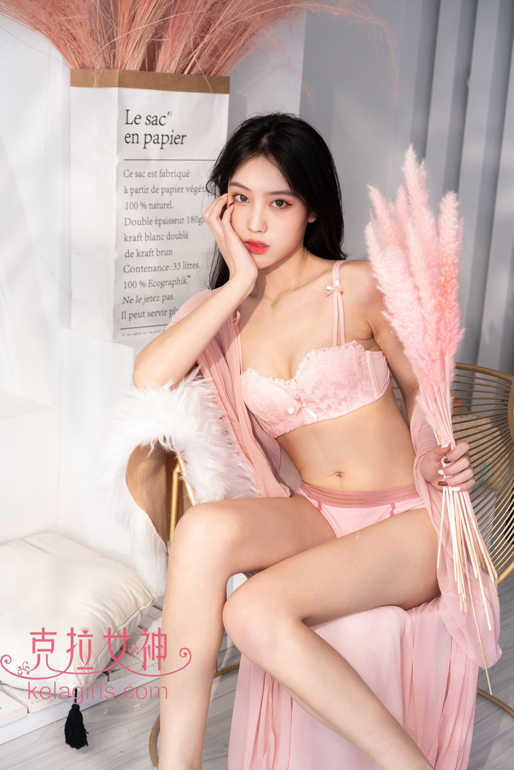 [克拉女神Kelagirls]  沫夕 一袭粉纱