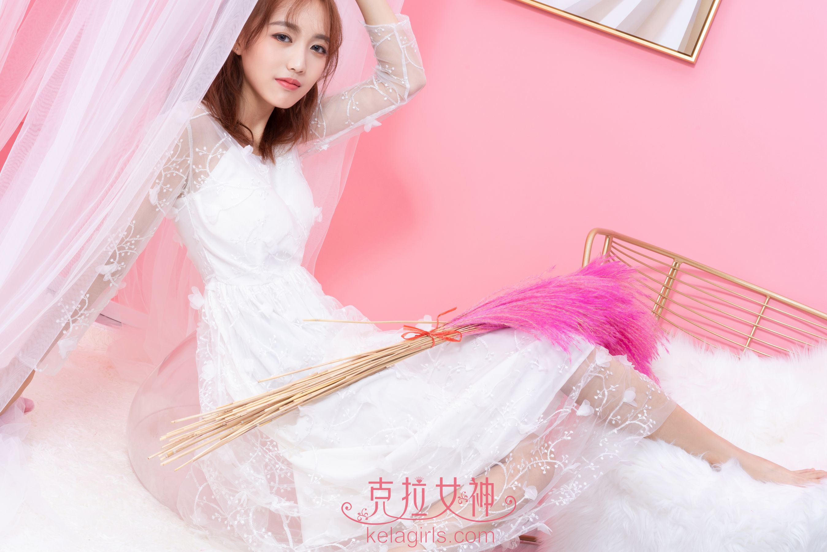 [克拉女神Kelagirls]  小岚 白裙美丫