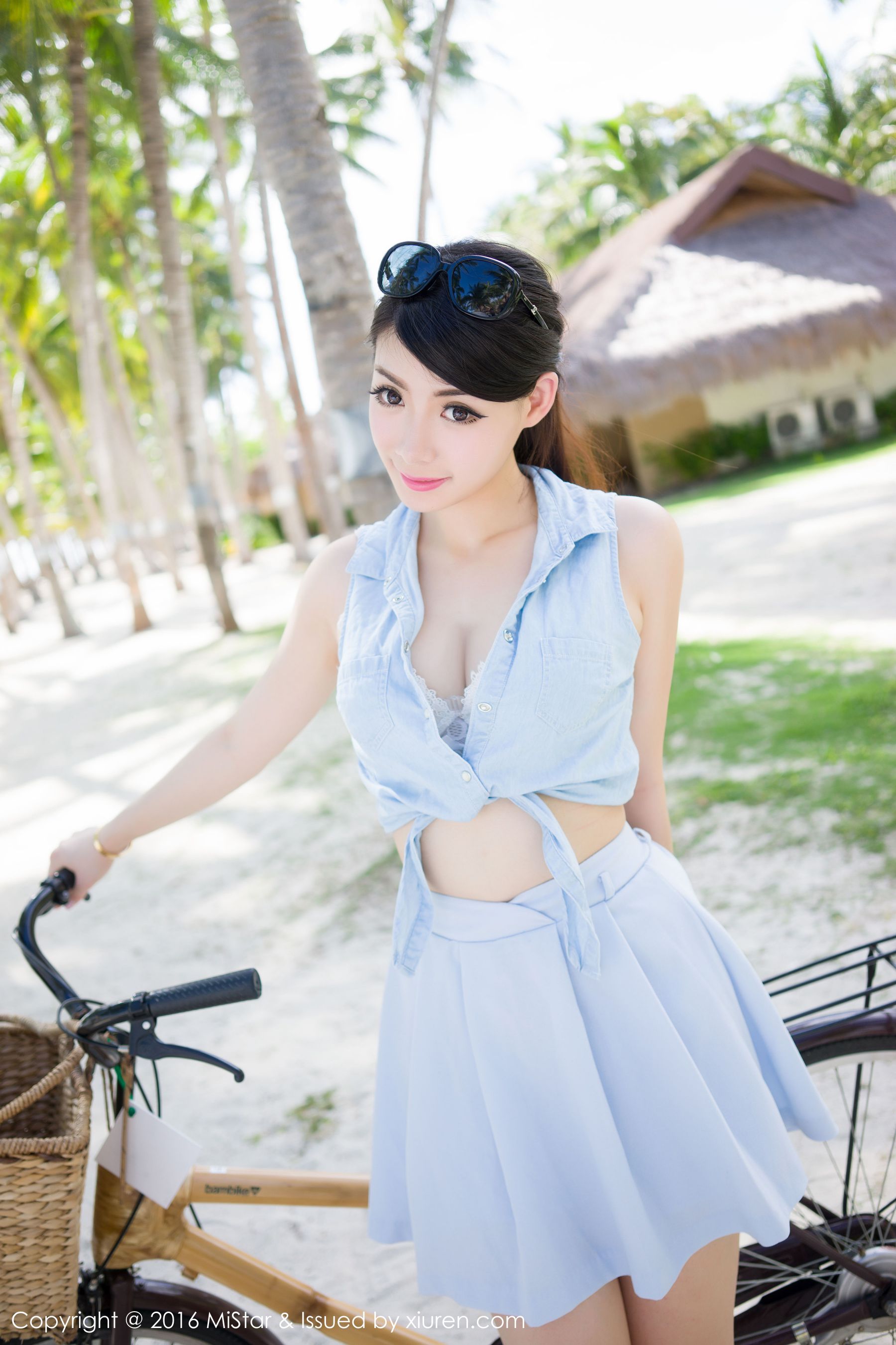 Mara酱《薄荷岛旅拍》比基尼+单车女生+水手服 [魅妍社MiStar] Vol.071