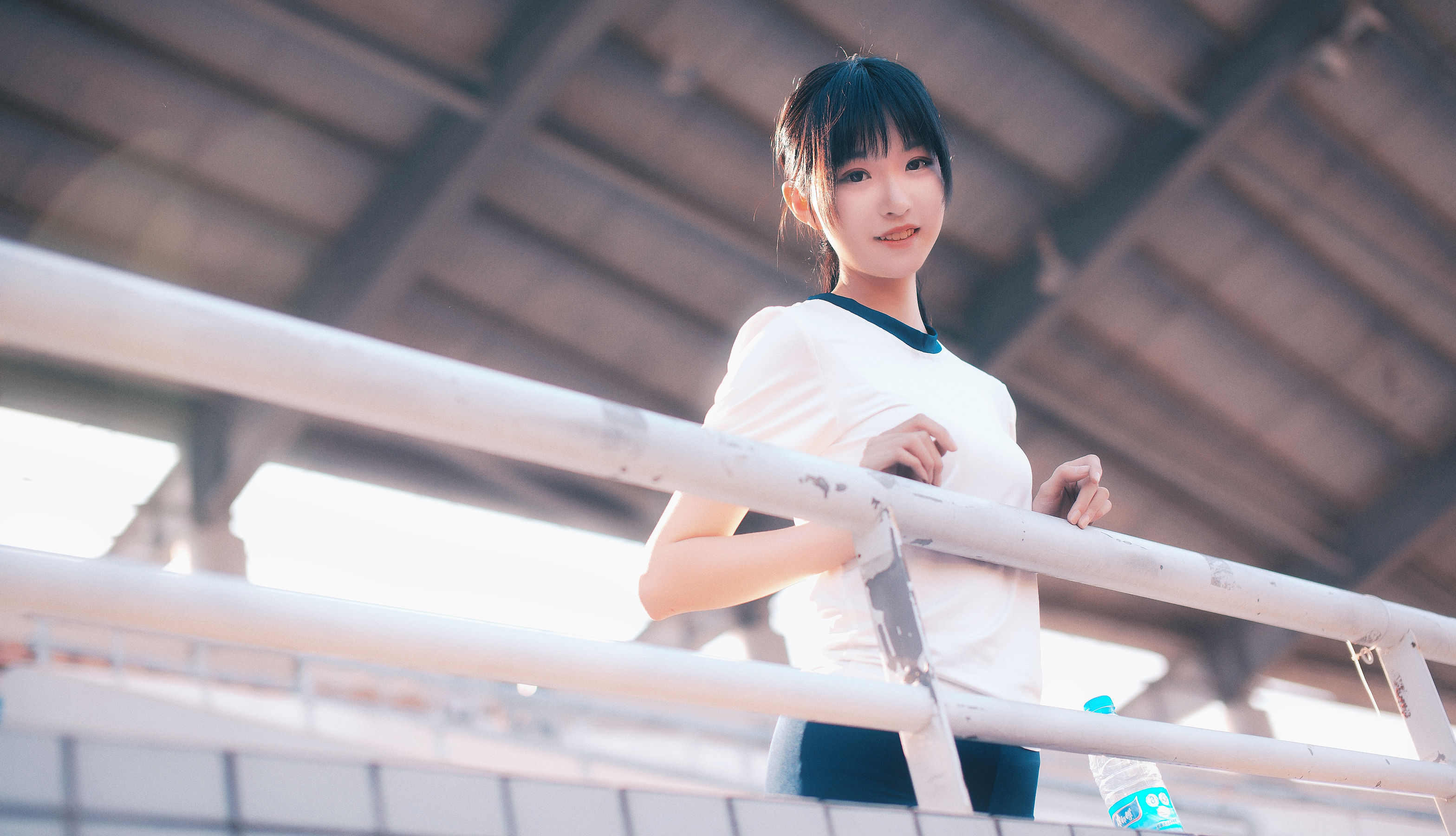[COS福利] COS萌妹沧霁桔梗 - 黑丝体操服