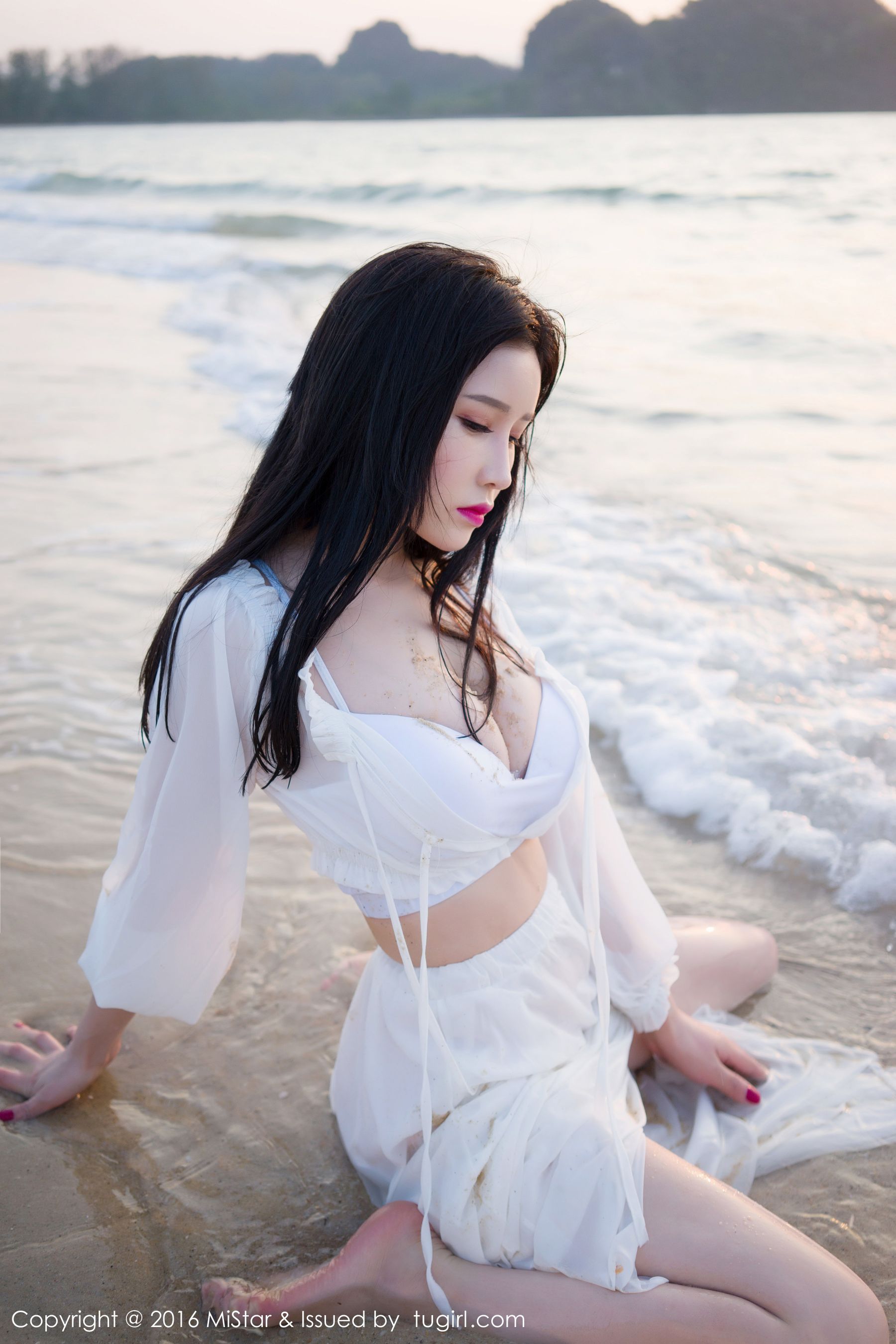 于姬Una《兰卡威旅拍》海滩长裙+泳装 [魅妍社MiStar] Vol.106