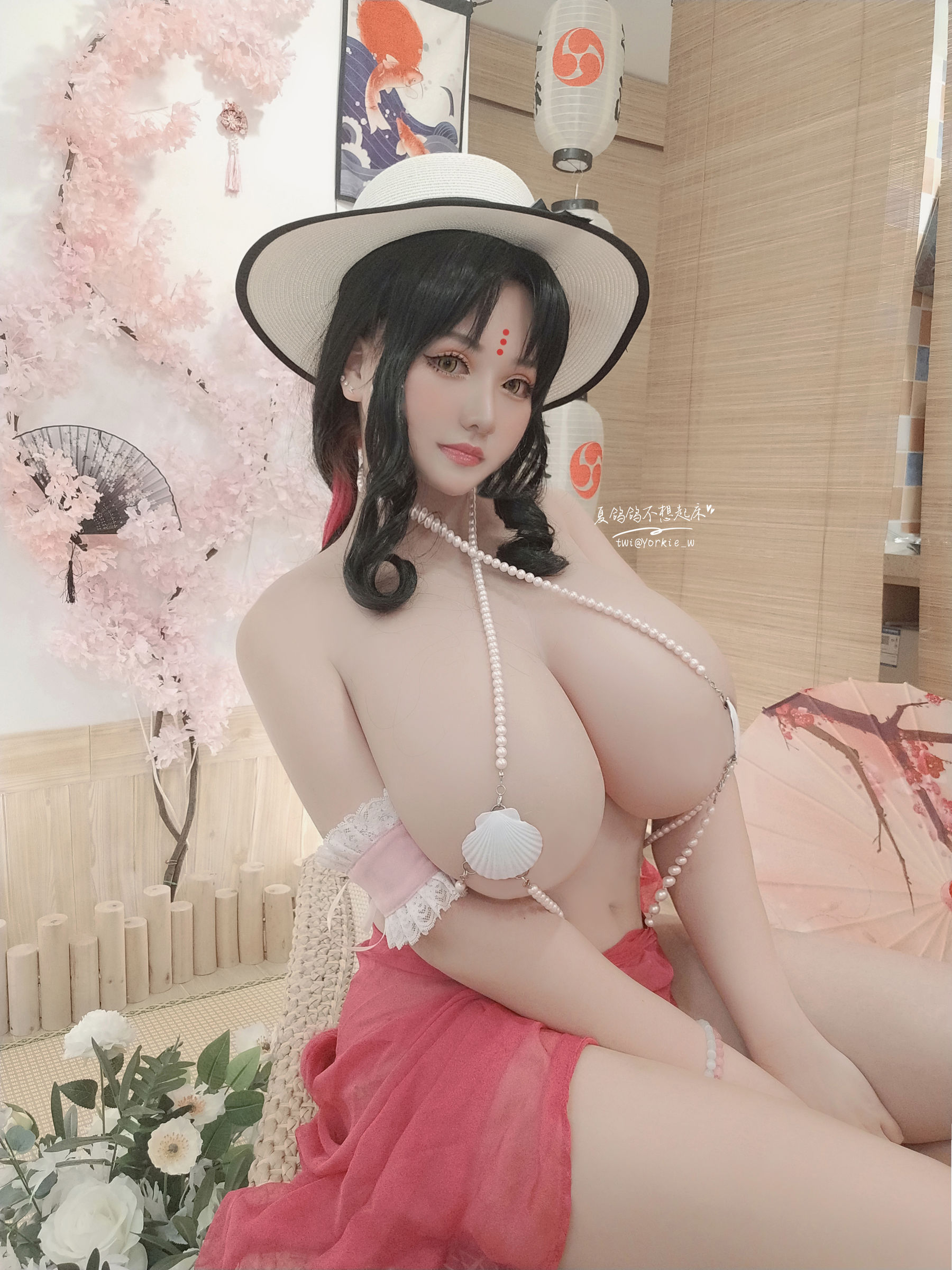 [COS福利] 夏鸽鸽不想起床 - 杀生院泳装
